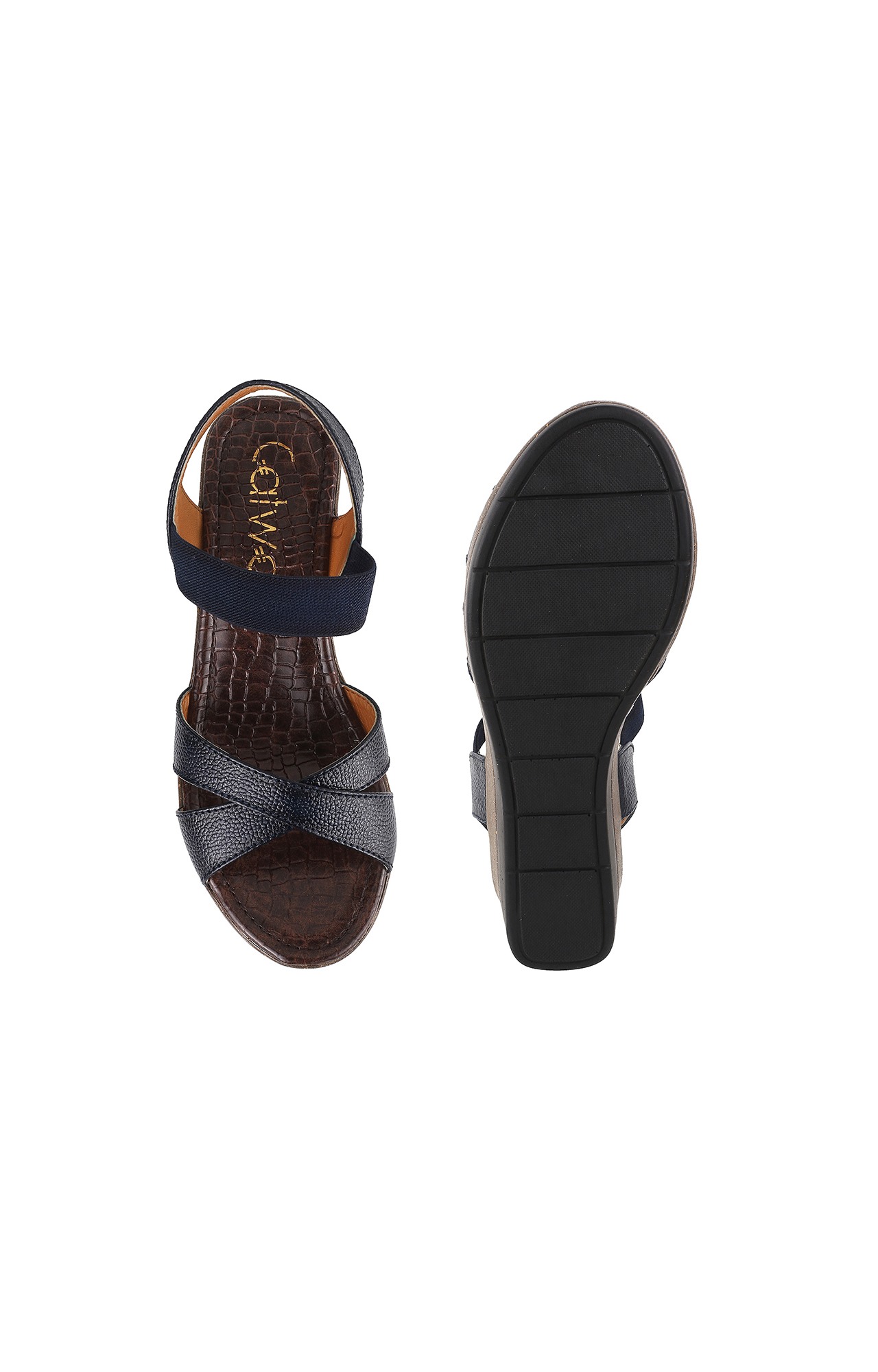 Women Stylised Platforms Blue Sandals