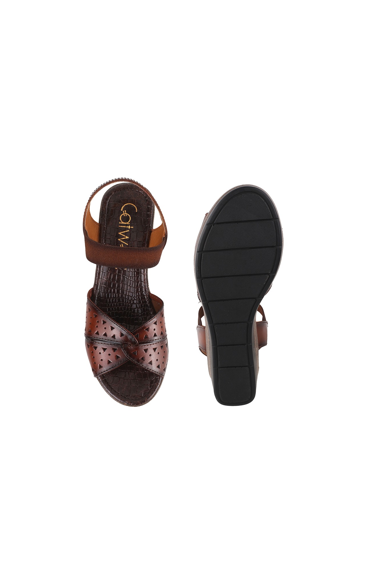 Women Stylised Platforms Brown Sandals