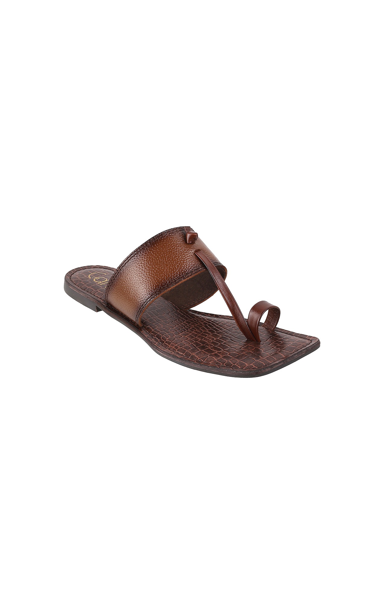 Women Stylised T-Strap Brown Sandals