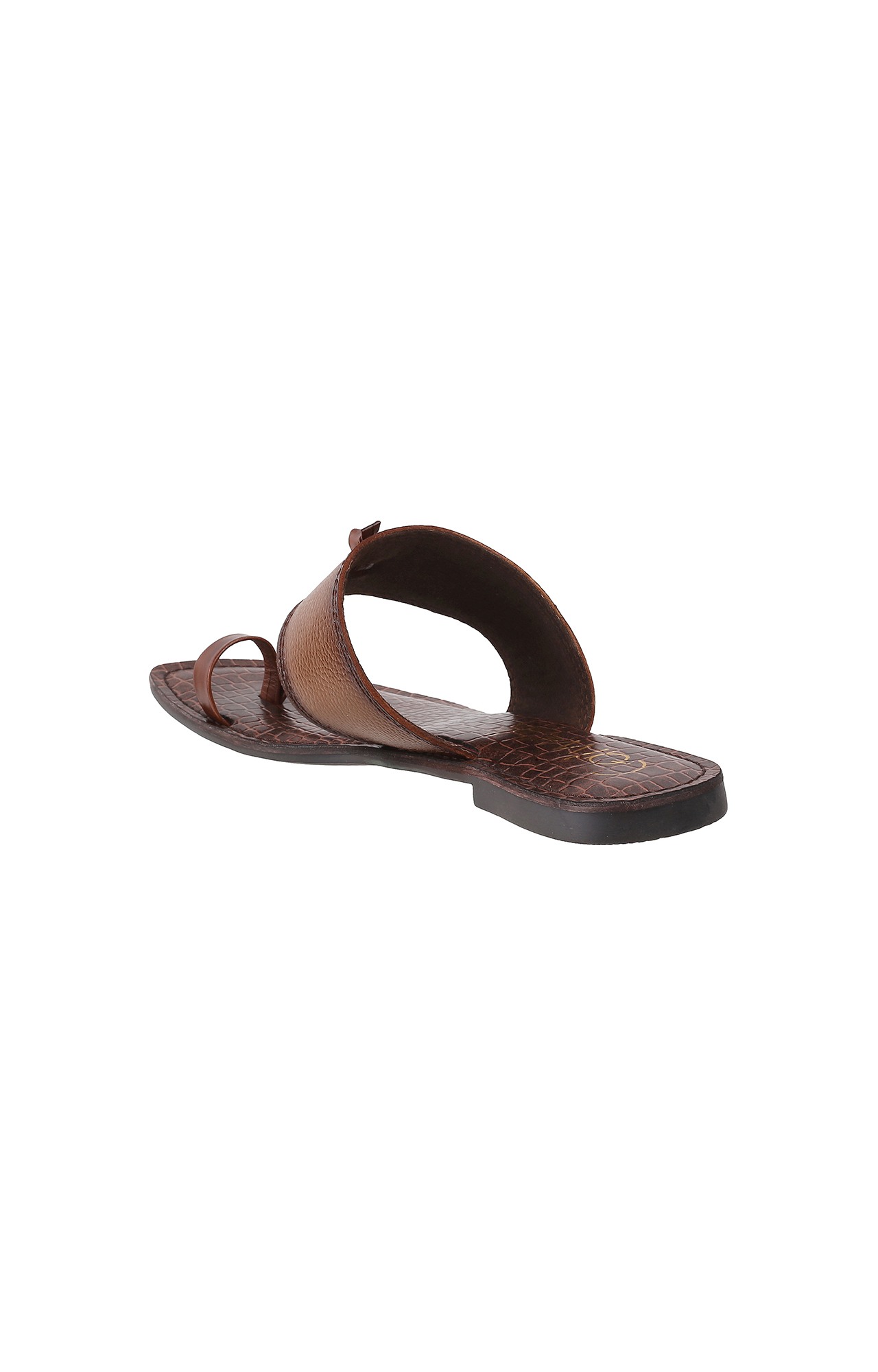 Women Stylised T-Strap Brown Sandals