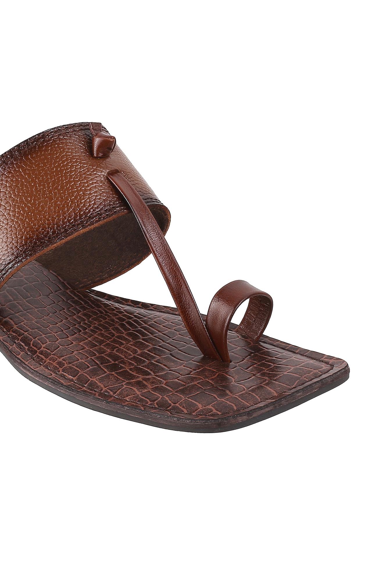 Women Stylised T-Strap Brown Sandals