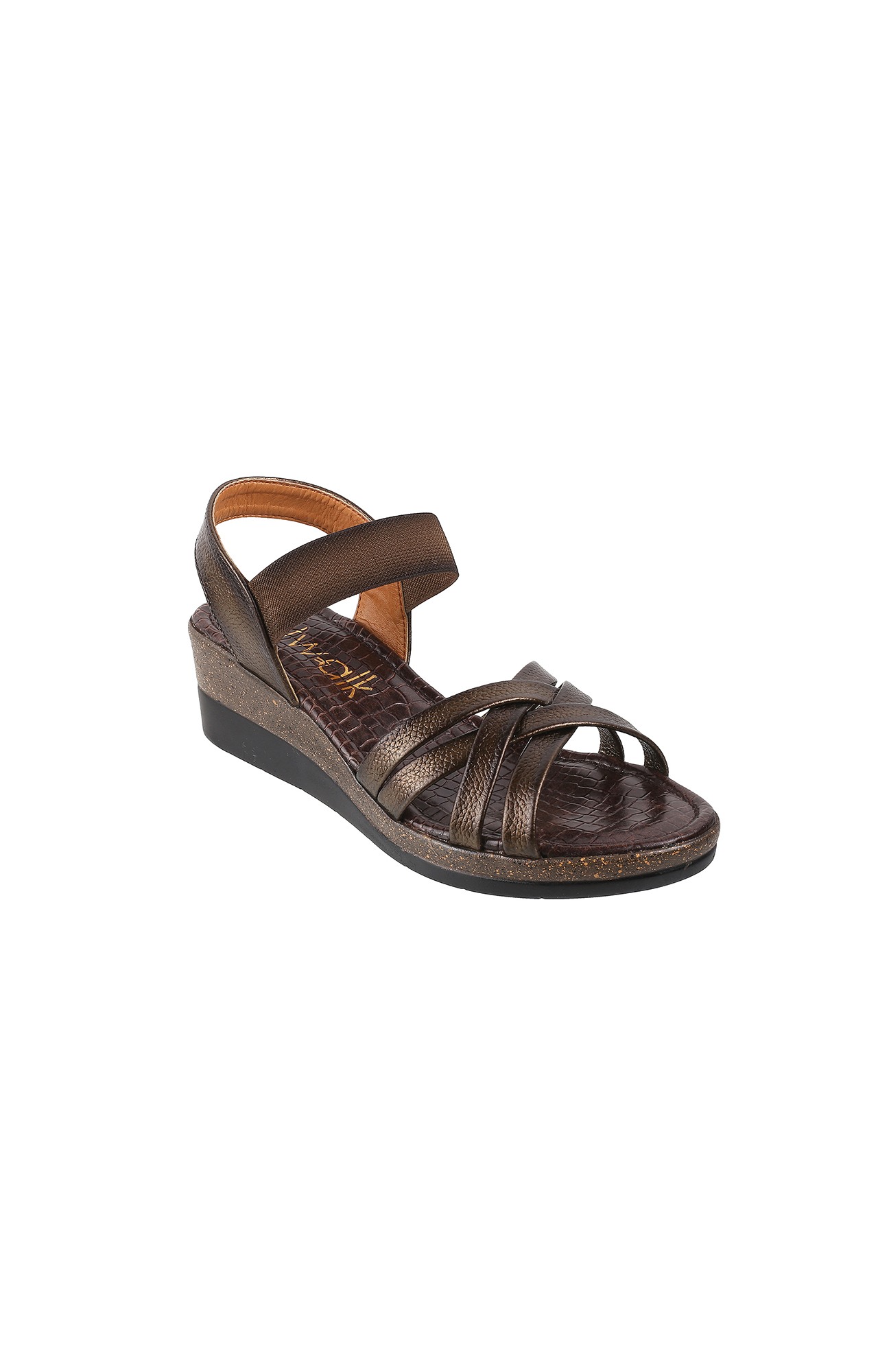 Women Stylised Platforms Bronze Sandals