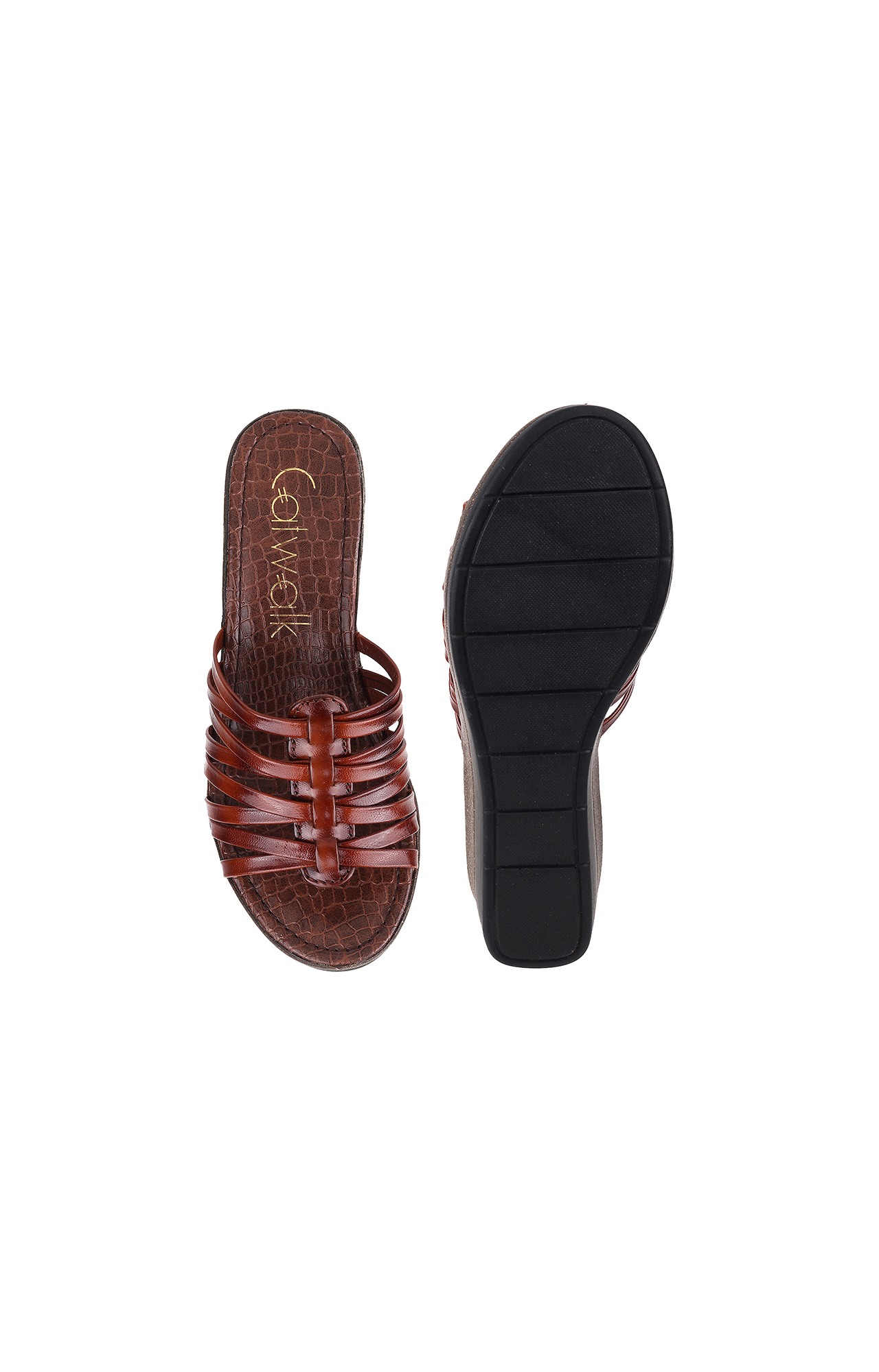Women Stylised Platforms Brown Sandals