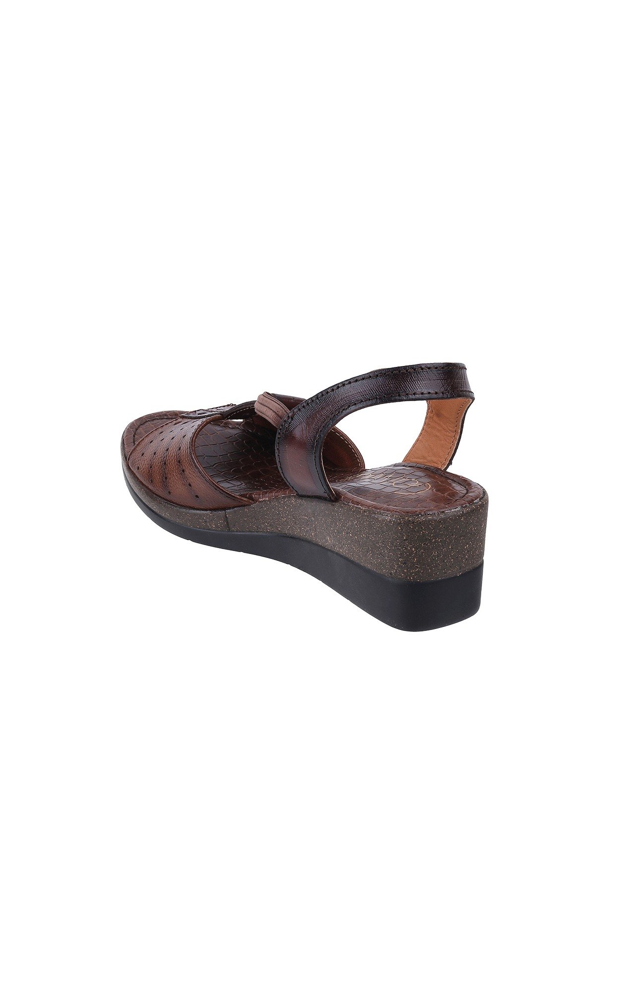 Women Stylised Wedges Brown Sandals