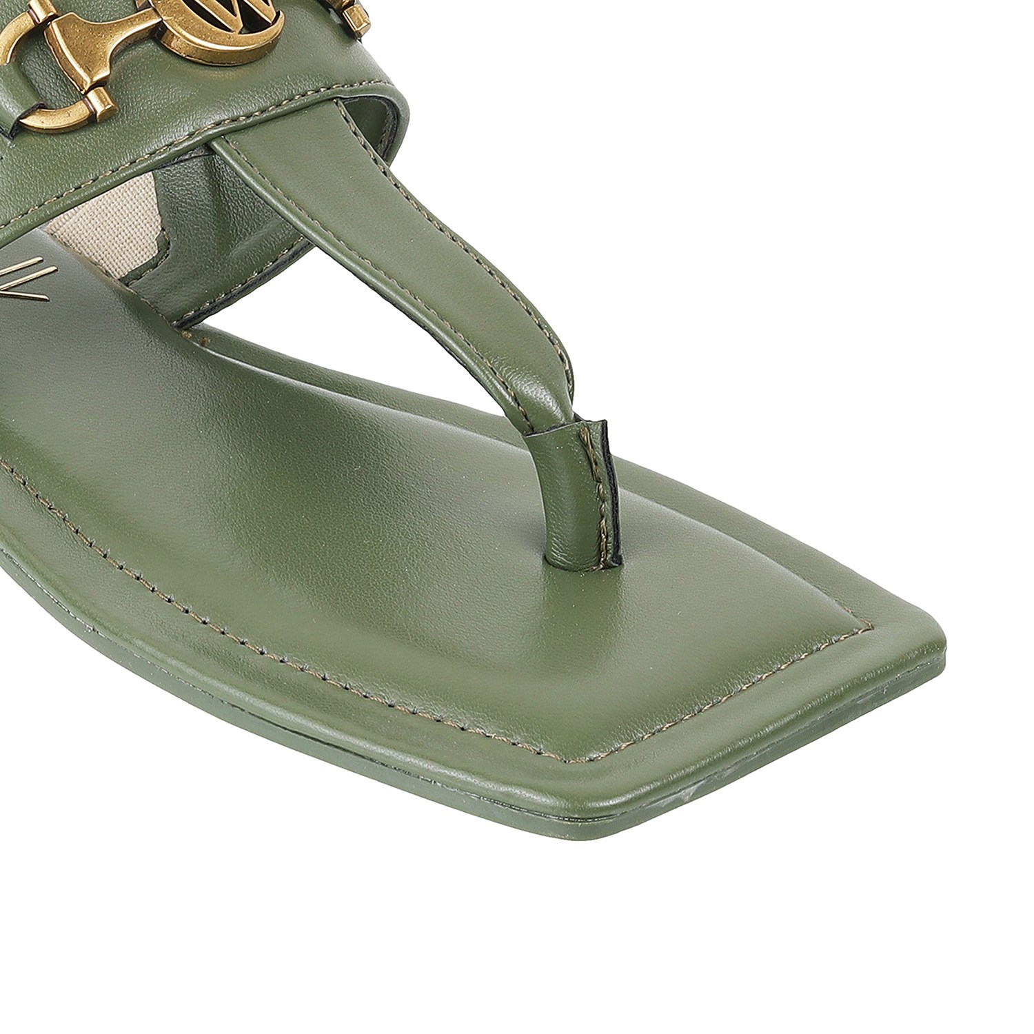 Women Stylised Platforms Green Sandals