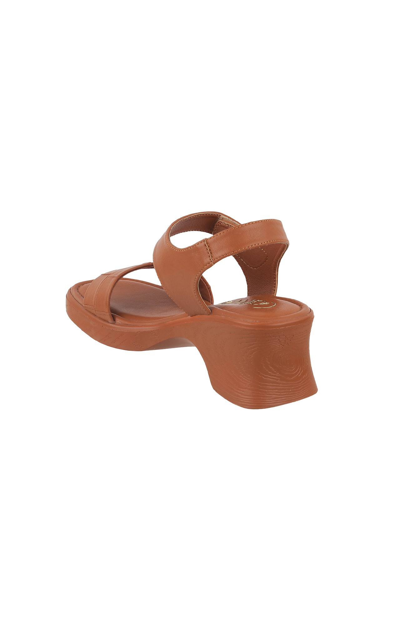 Women Stylised Chunky Heels Brown Sandals