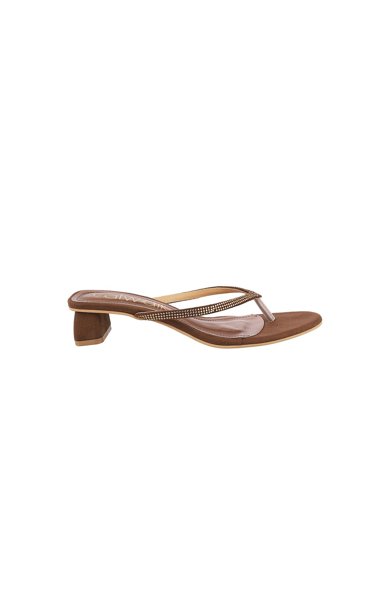 Women Stylised Chunky Heels Bronze Sandals