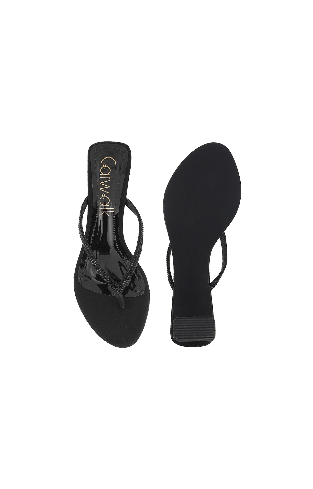 Women Stylised Chunky Heels Black Sandals