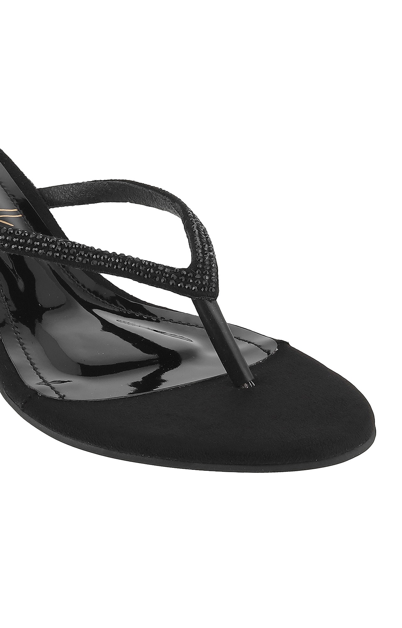 Women Stylised Chunky Heels Black Sandals