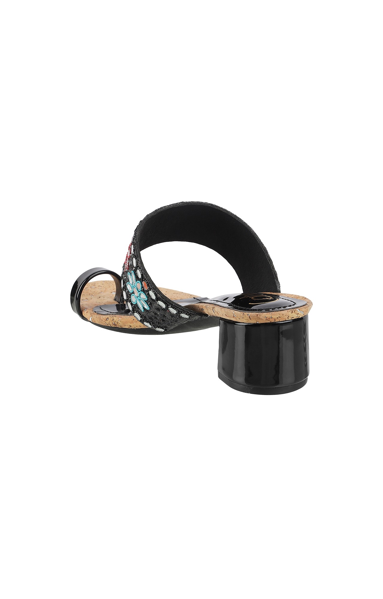Women Stylised Chunky Heels Black Sandals
