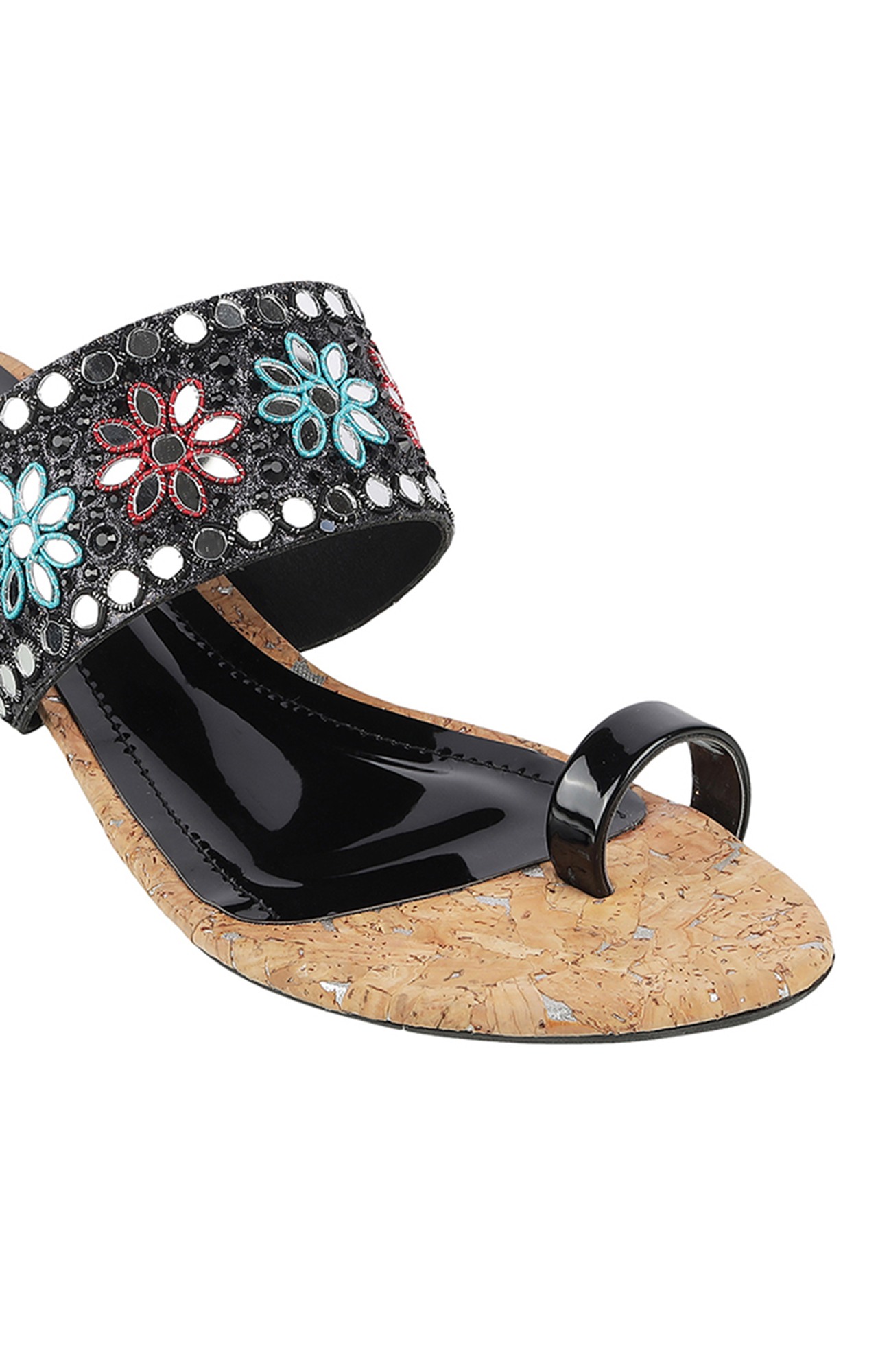 Women Stylised Chunky Heels Black Sandals