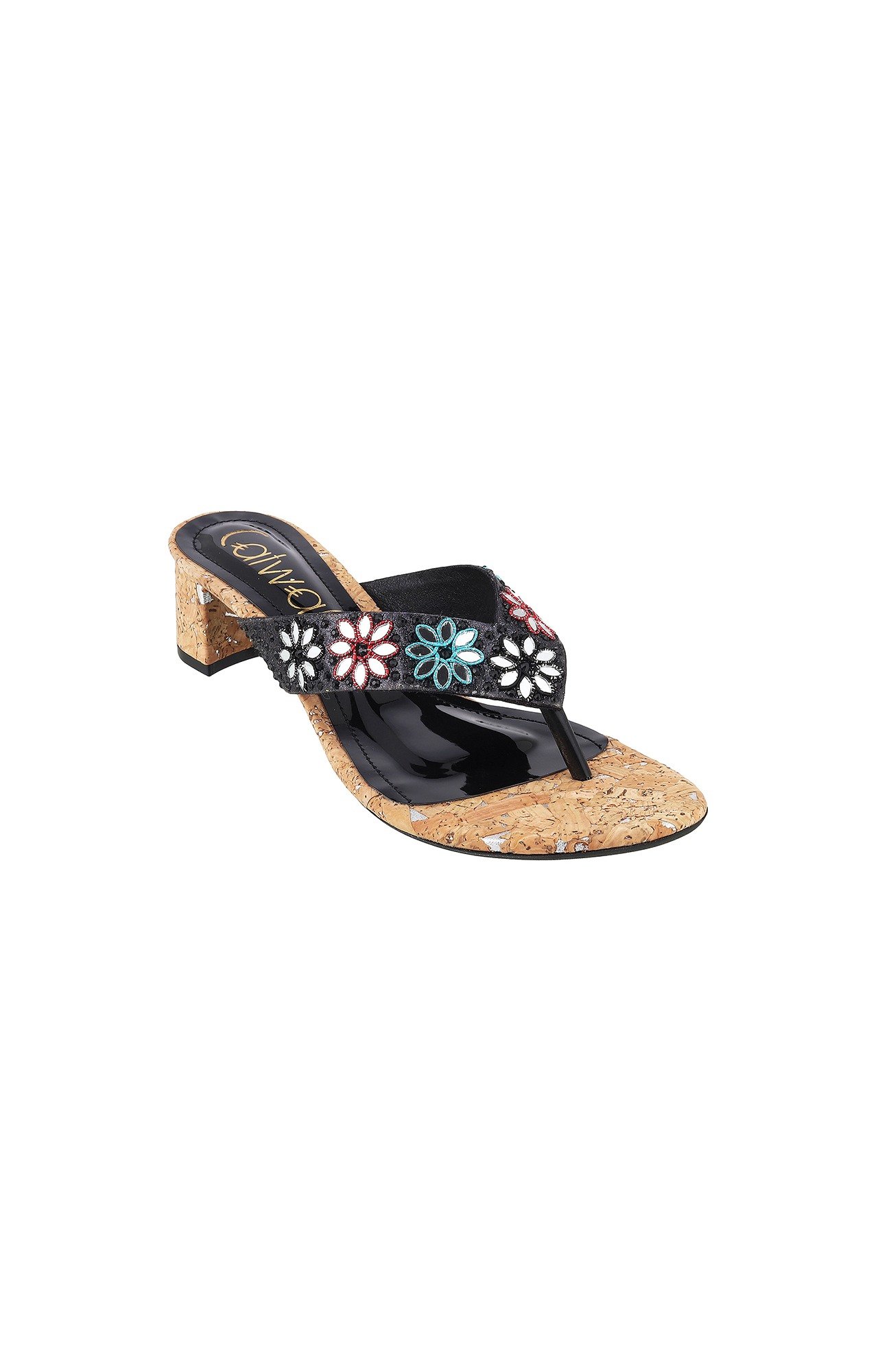 Women Stylised Chunky Heels Black Sandals
