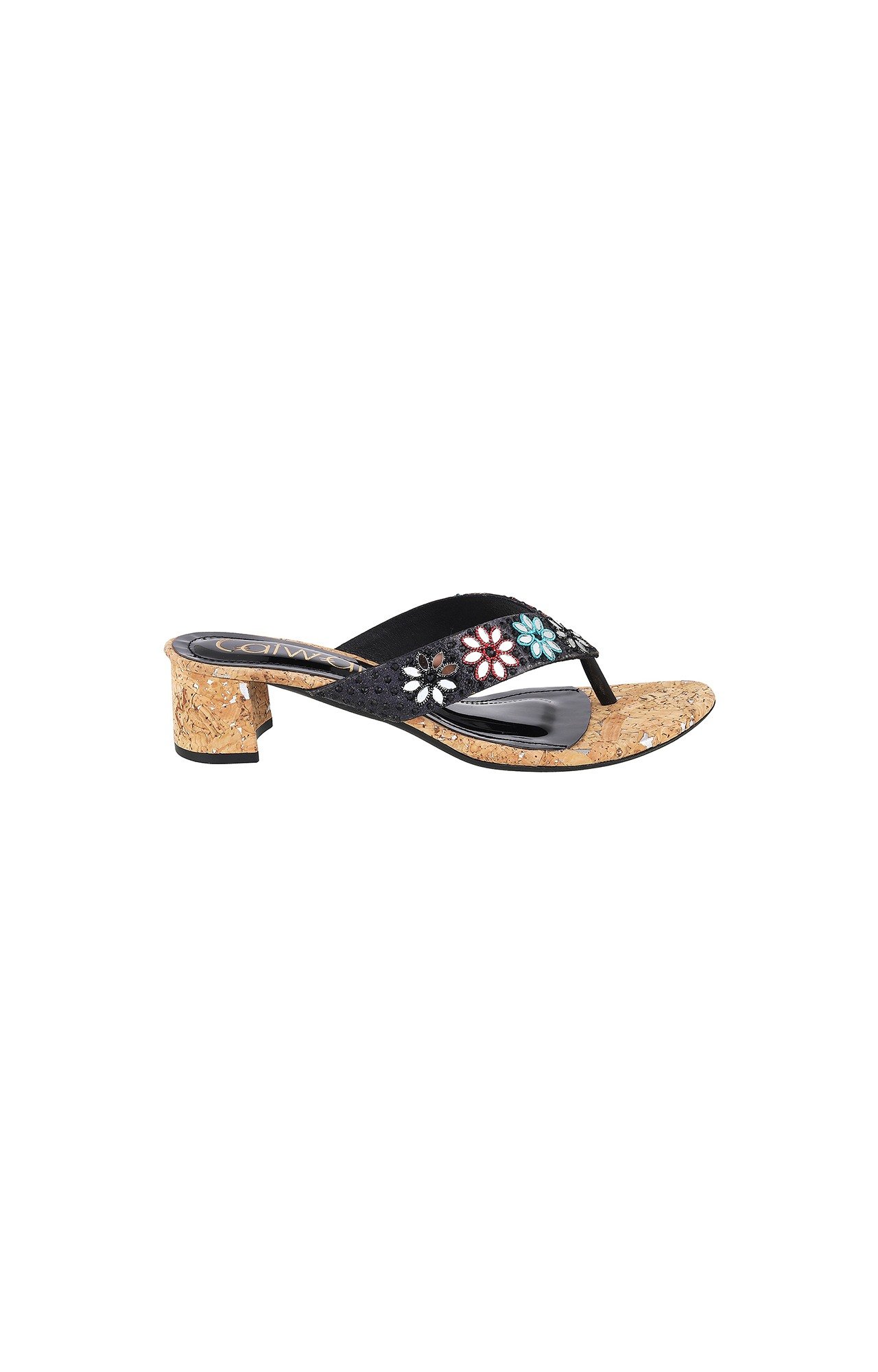 Women Stylised Chunky Heels Black Sandals