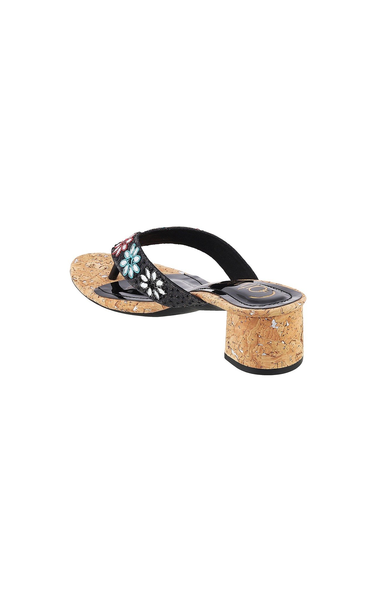 Women Stylised Chunky Heels Black Sandals