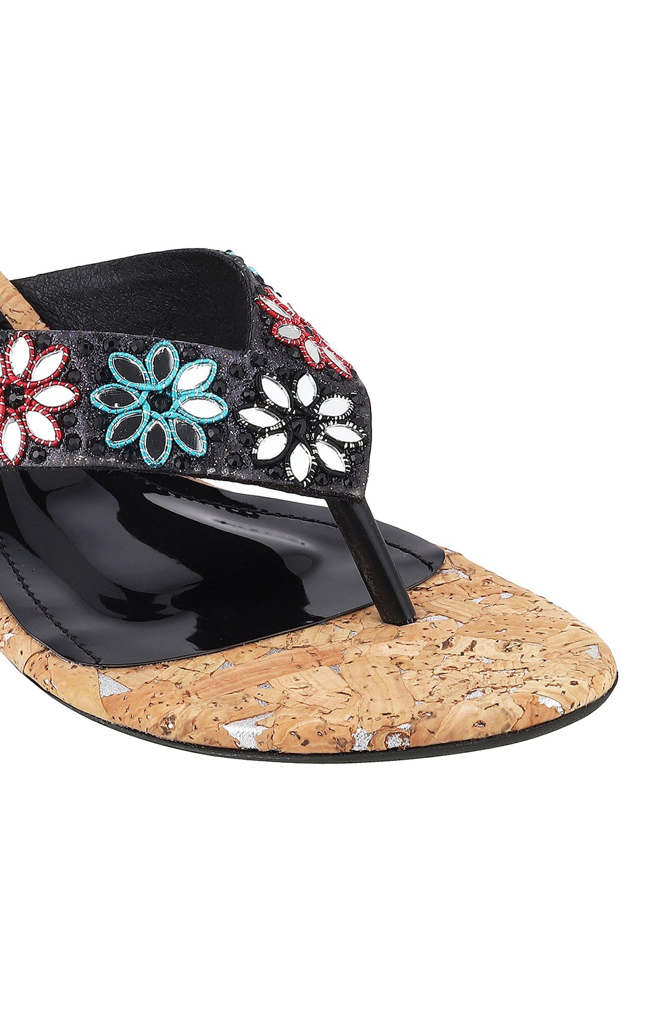 Women Stylised Chunky Heels Black Sandals