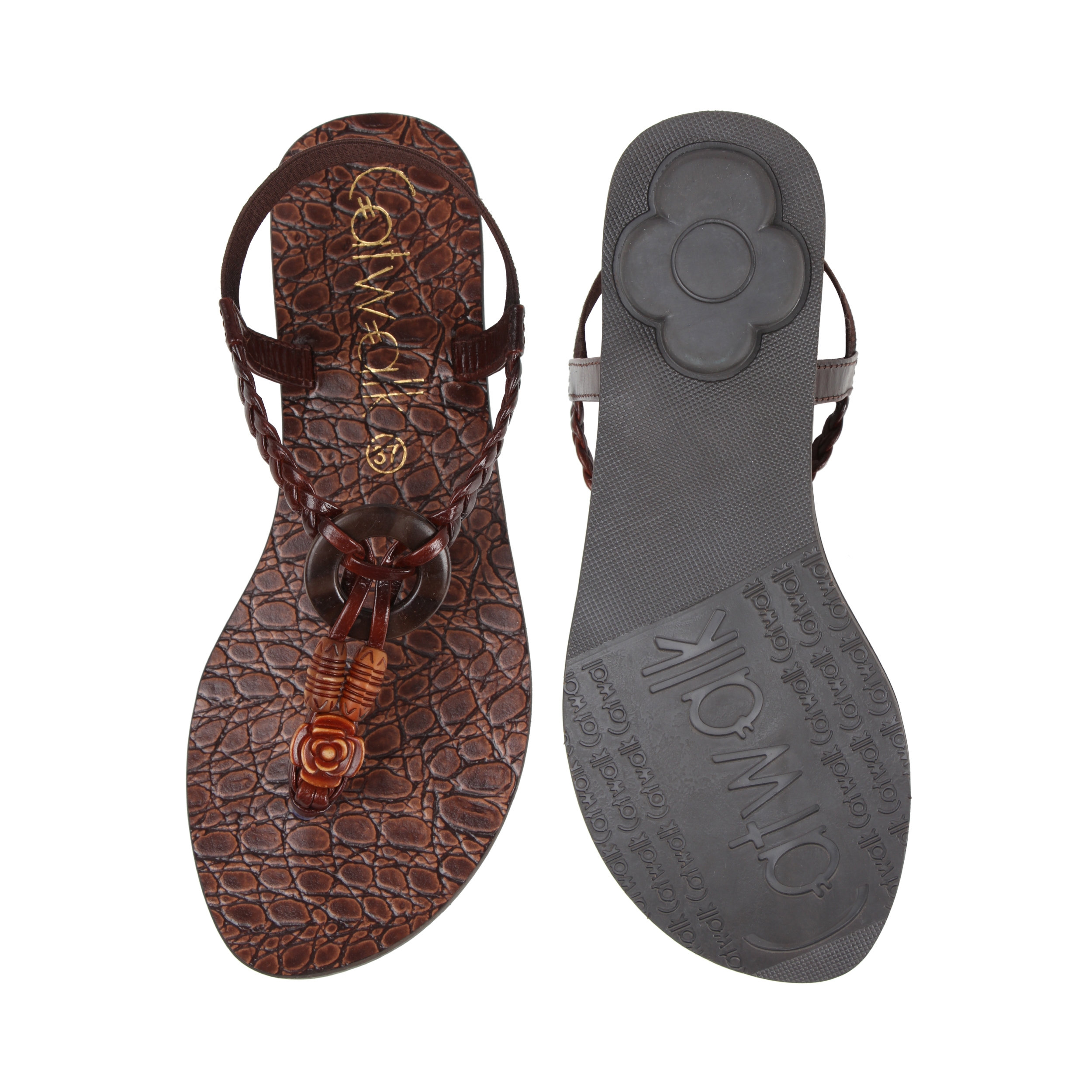 CATWALK | African Wood Embellished Sandals