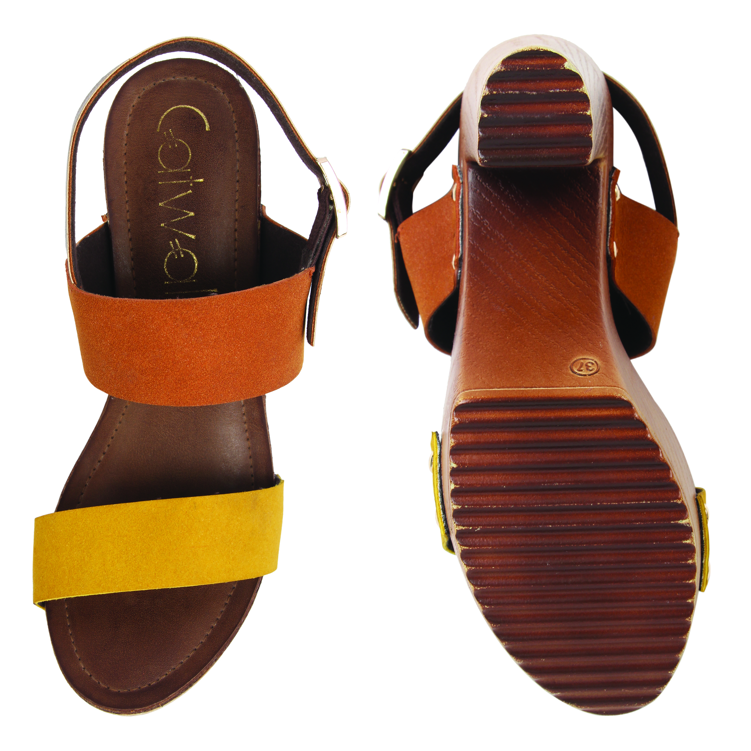 Color-block Platform Sandals