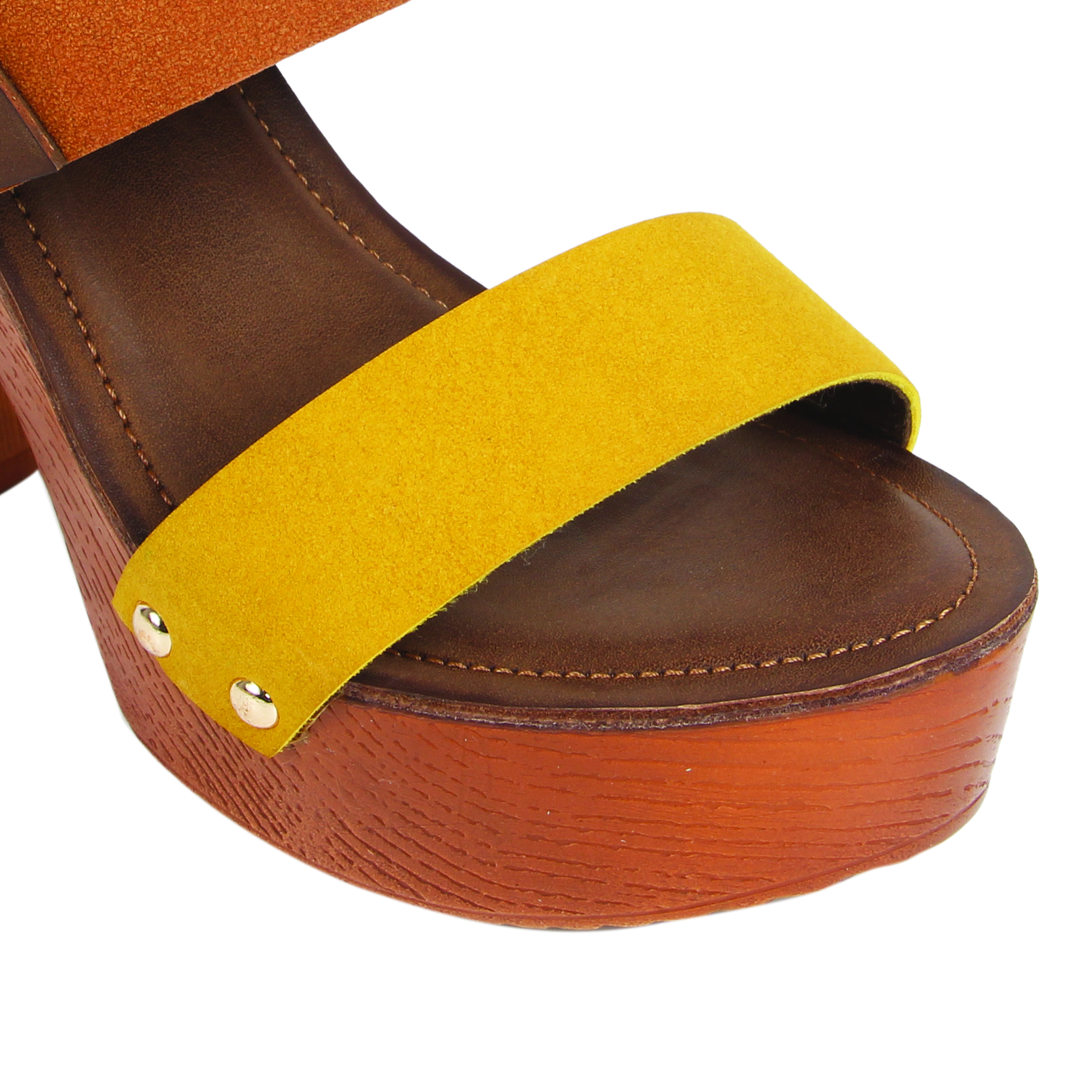 Color-block Platform Sandals