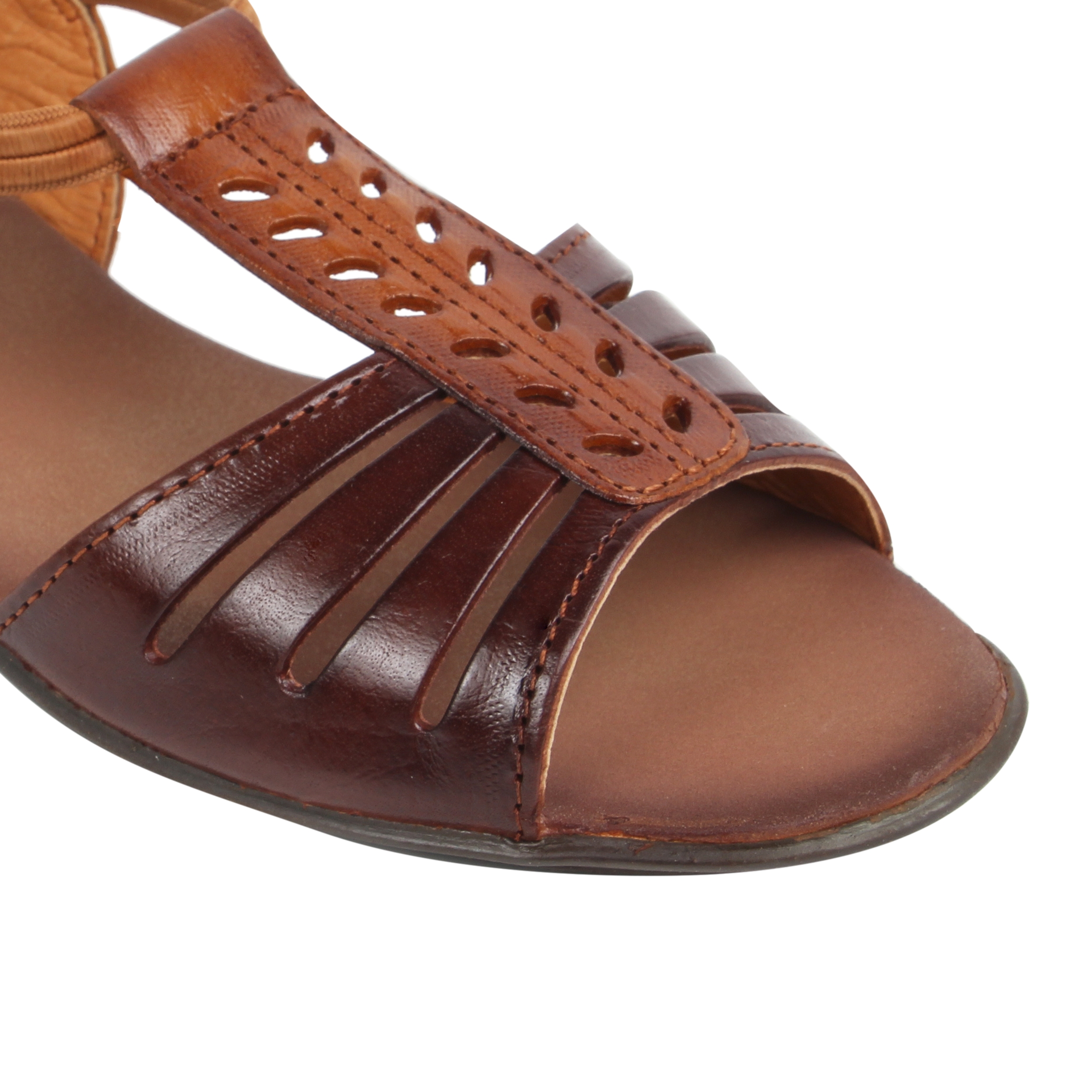 CATWALK | Pure Leather Dual-toned Textured Sandals