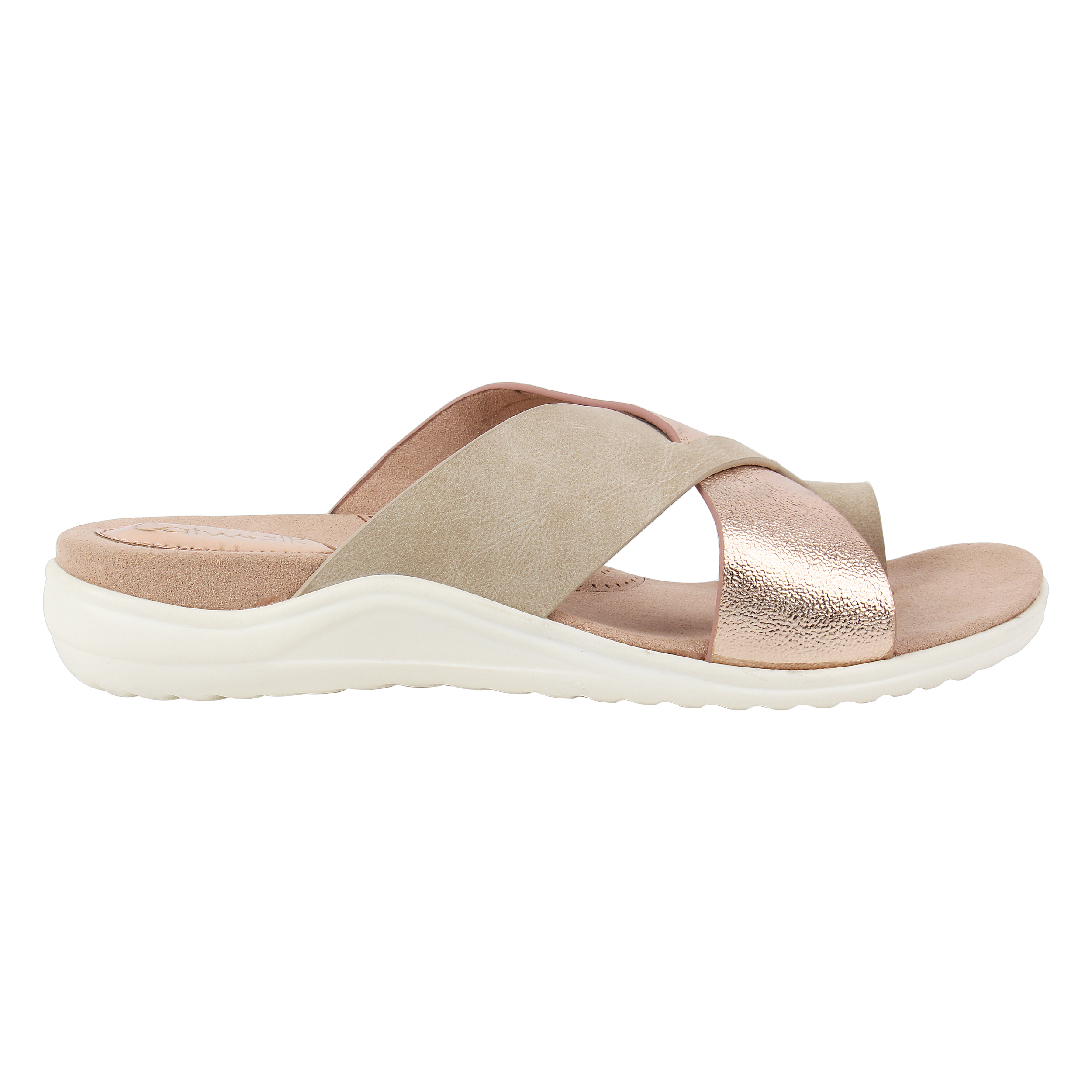 Dual-toned Metallic Slip Ons