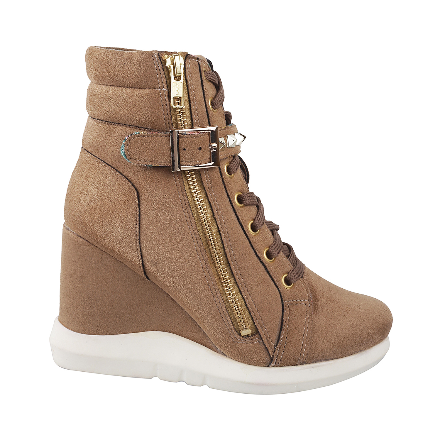 Suded Elevated Zip Up Sneakers