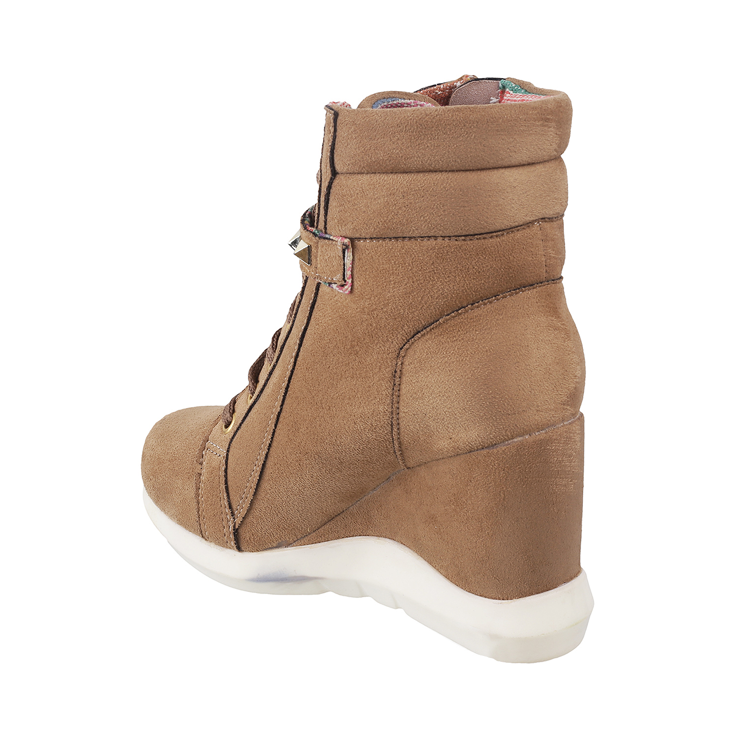 Suded Elevated Zip Up Sneakers