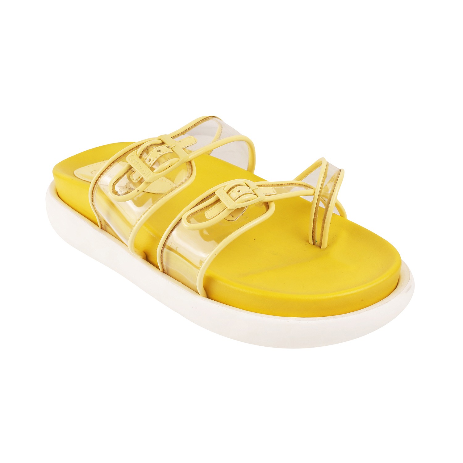 Dual strap See through Slip Ons