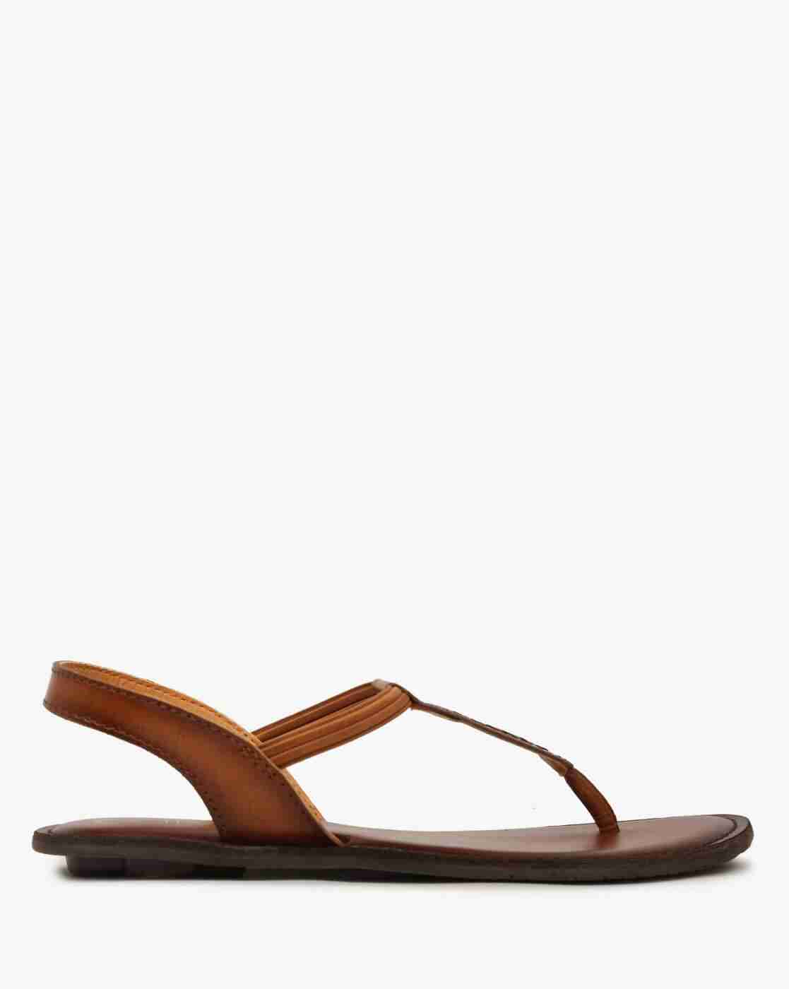 T-Strap Slingback Flat Sandals
