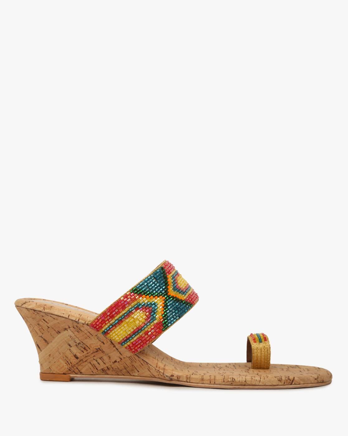 Embellished Toe-Ring Wedges