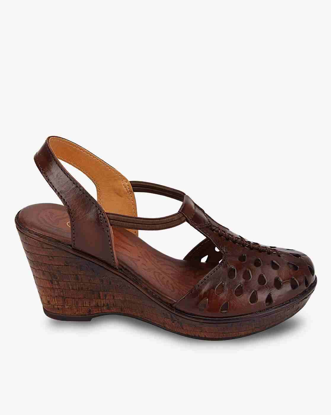 Cutout Wedge Heeled Sandals