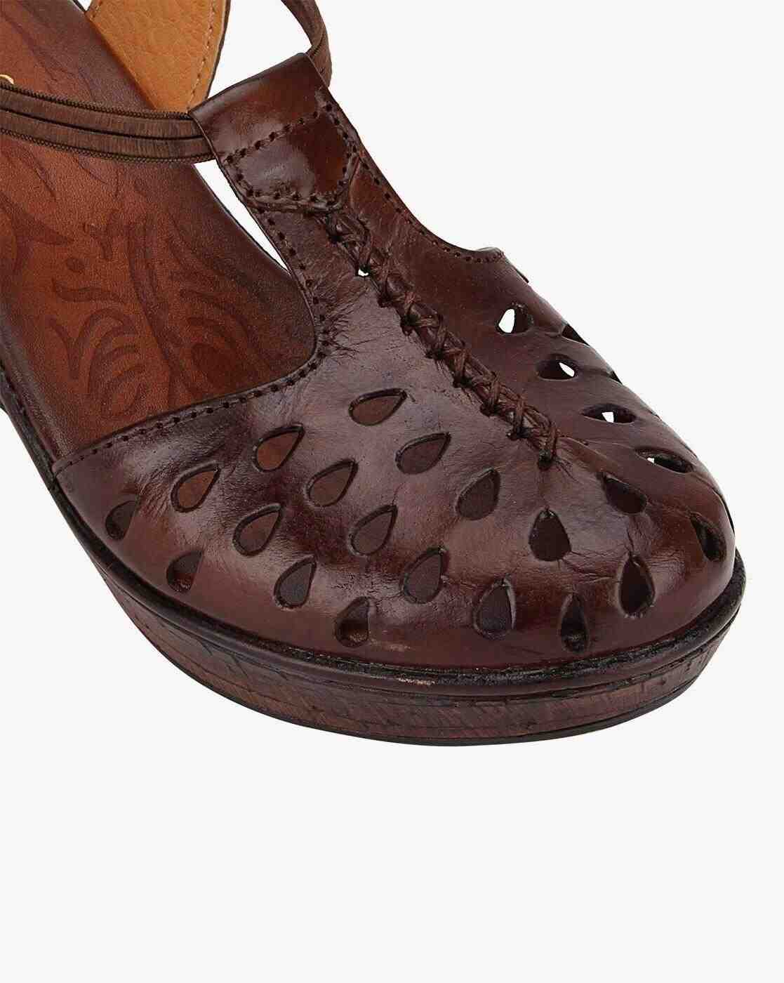 Cutout Wedge Heeled Sandals