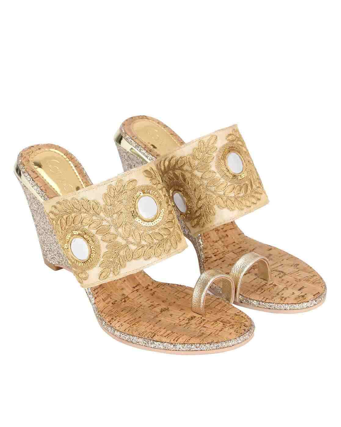 Embellished Toe-Ring Wedges