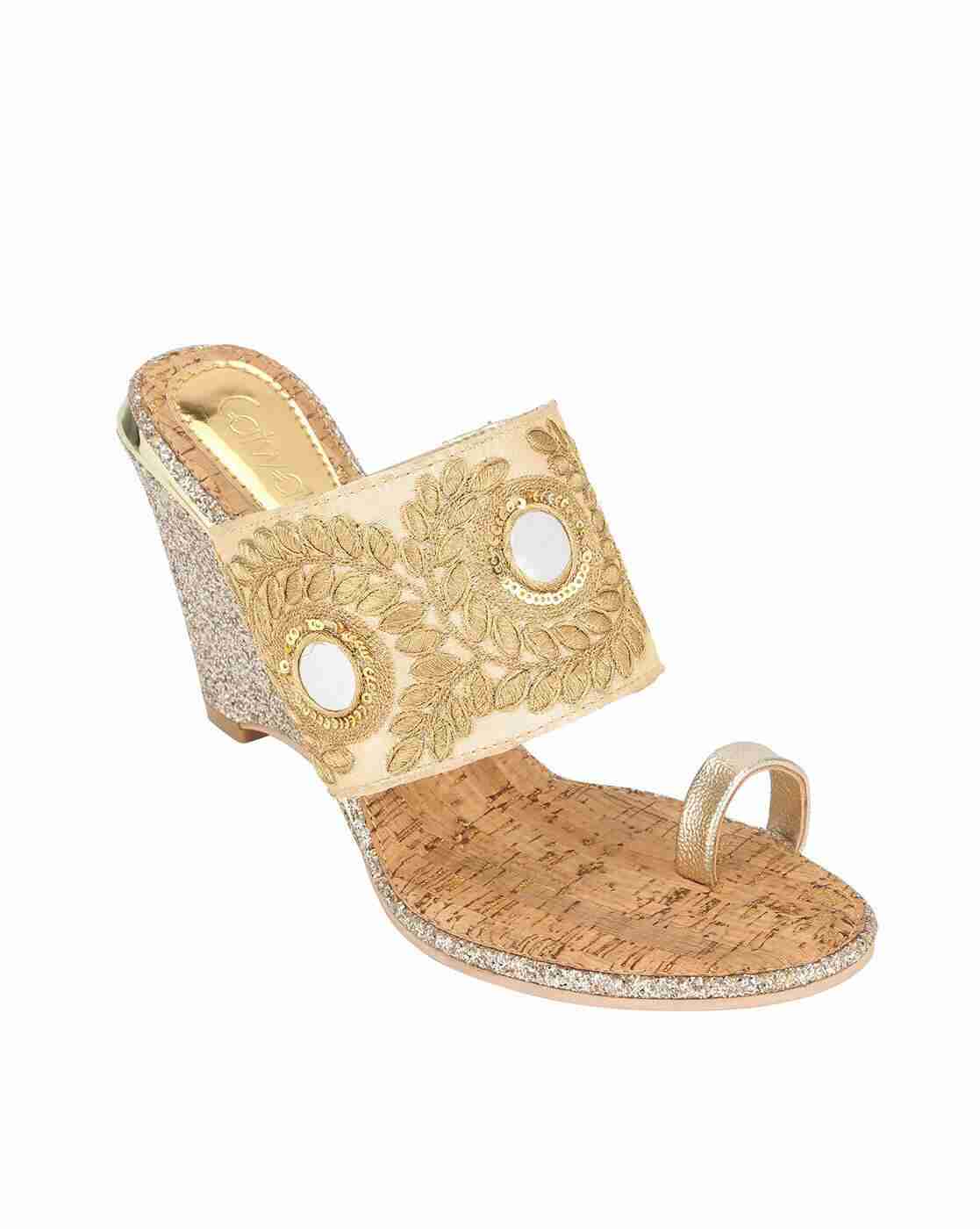 Embellished Toe-Ring Wedges