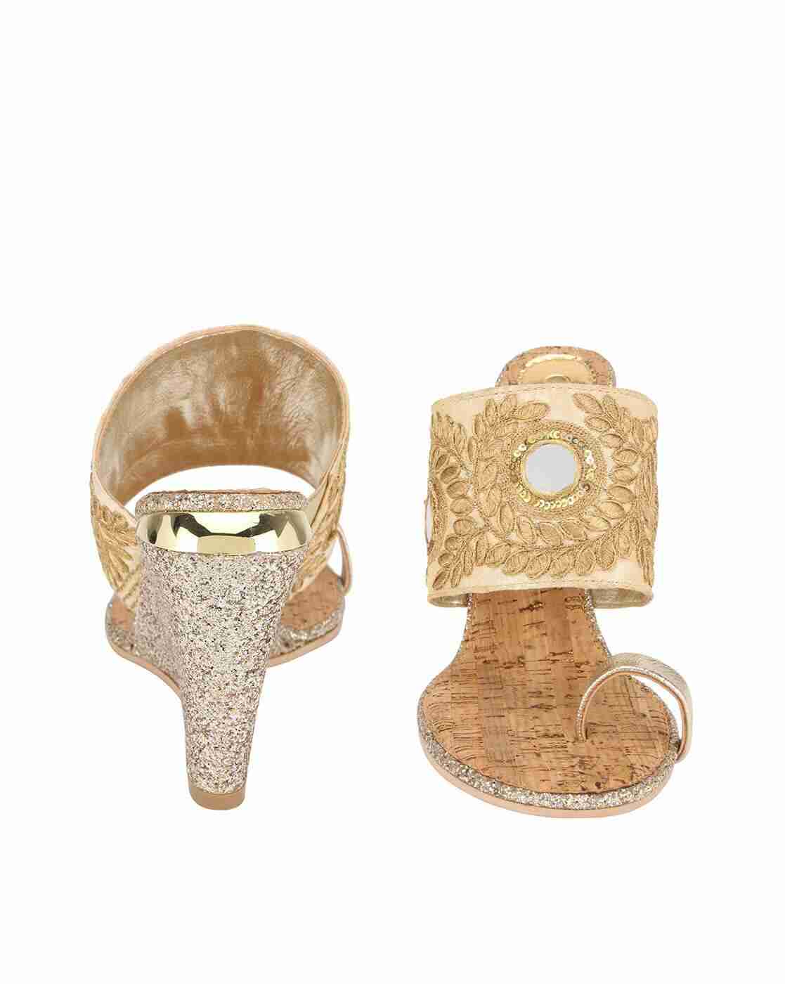 Embellished Toe-Ring Wedges