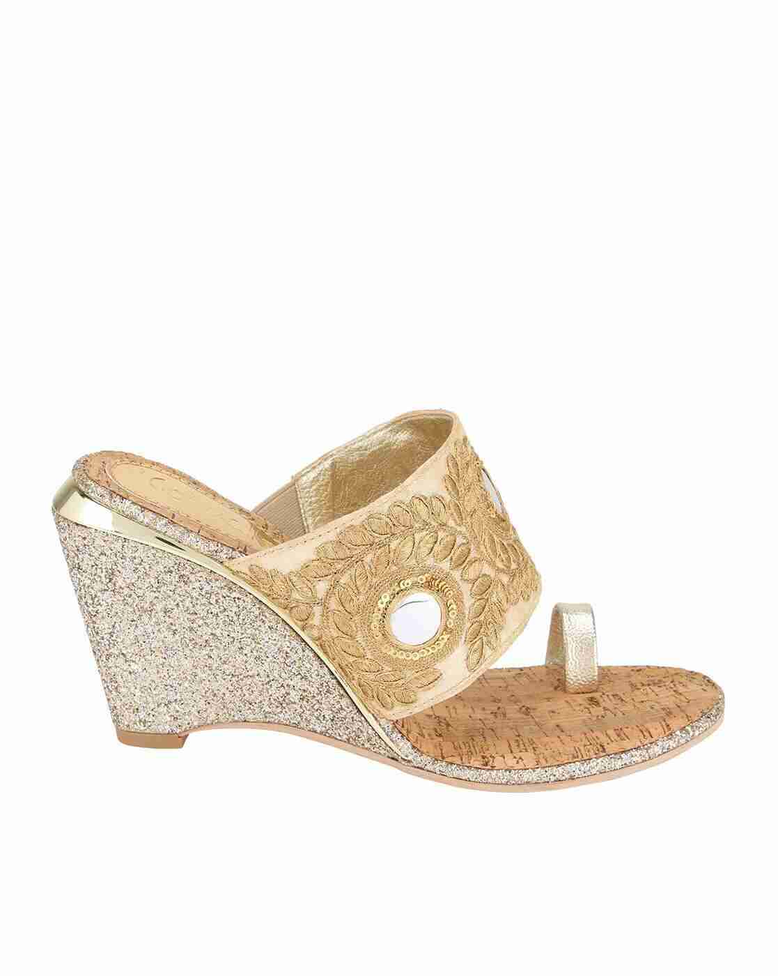 Embellished Toe-Ring Wedges