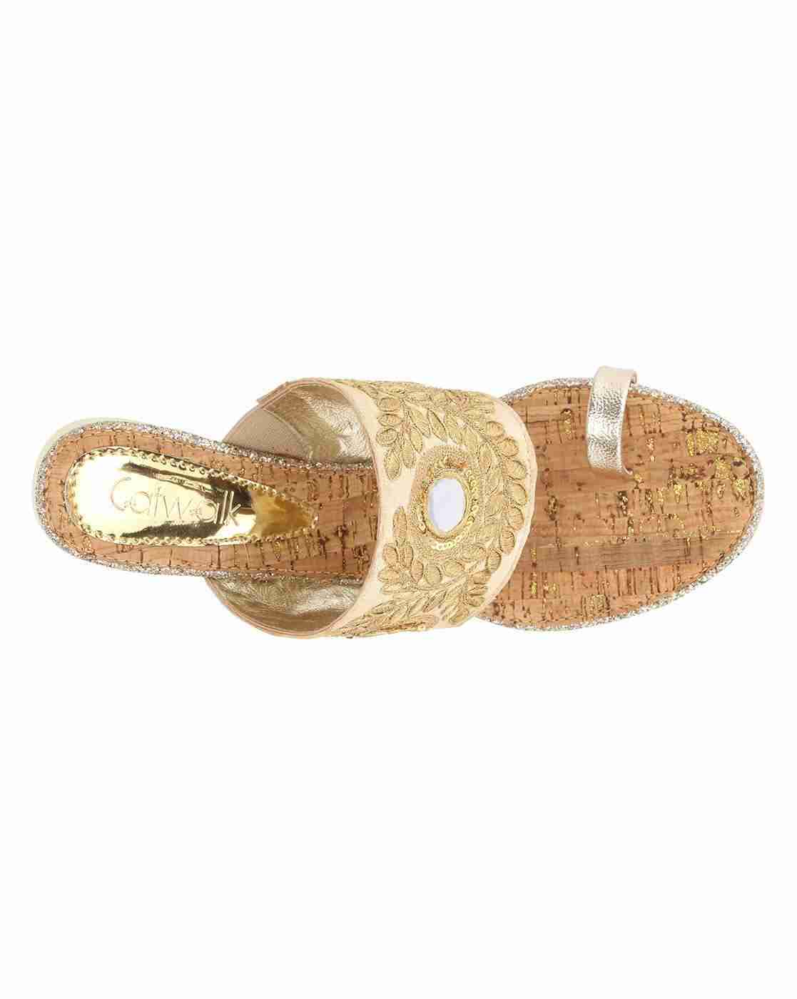 Embellished Toe-Ring Wedges