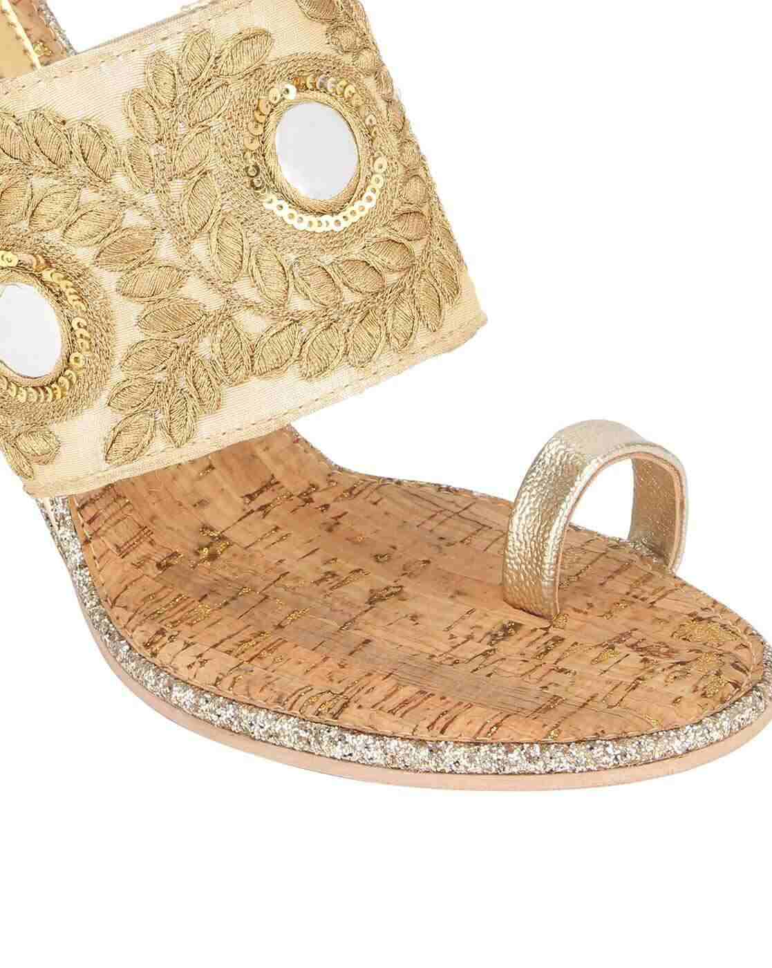 Embellished Toe-Ring Wedges