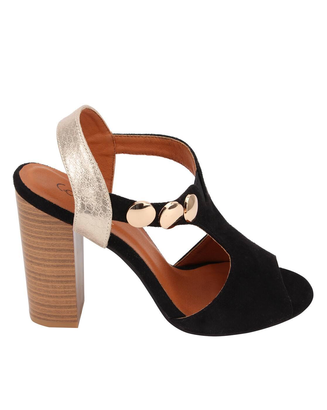 Embellished Chunky Heeled Sandals