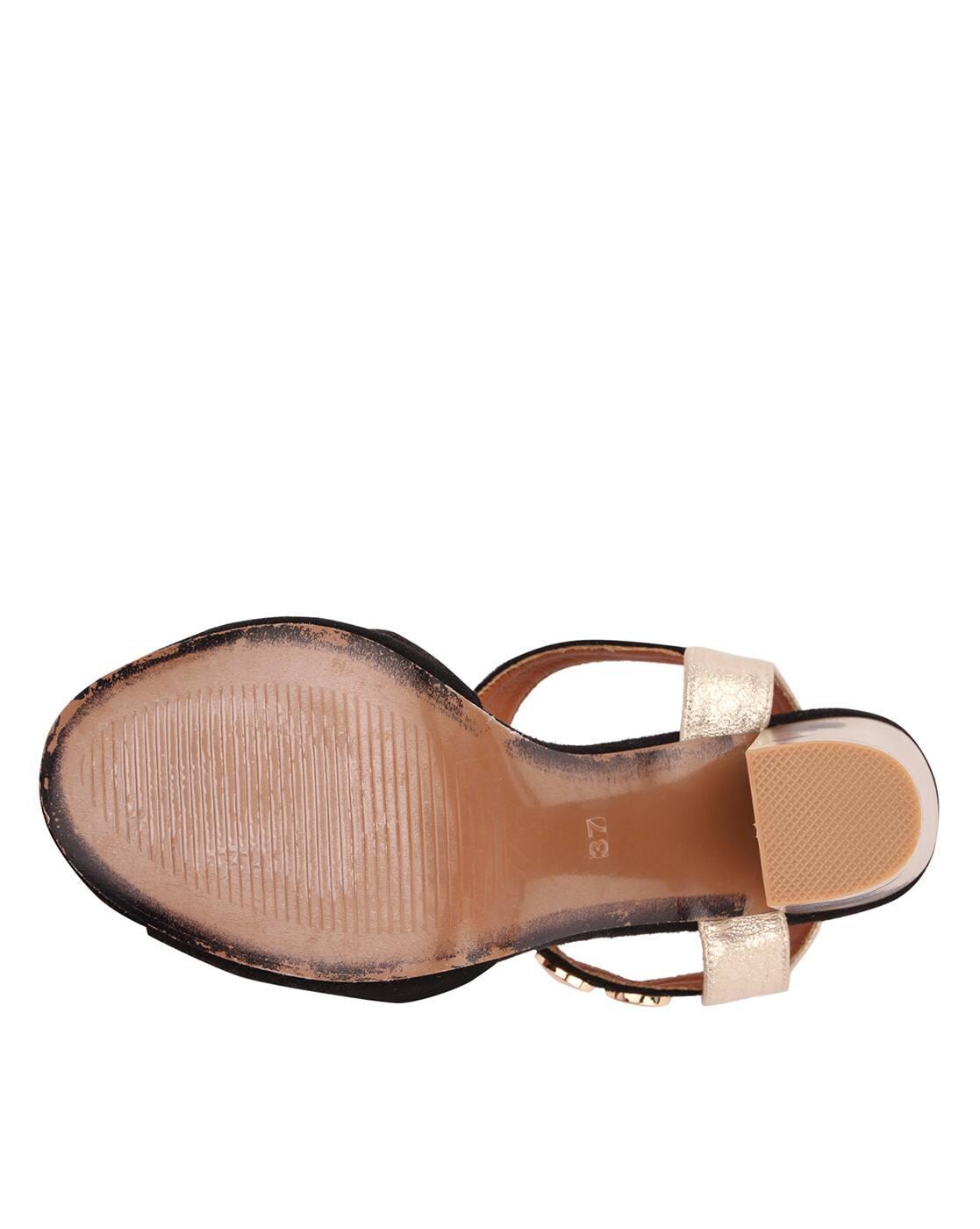 Embellished Chunky Heeled Sandals