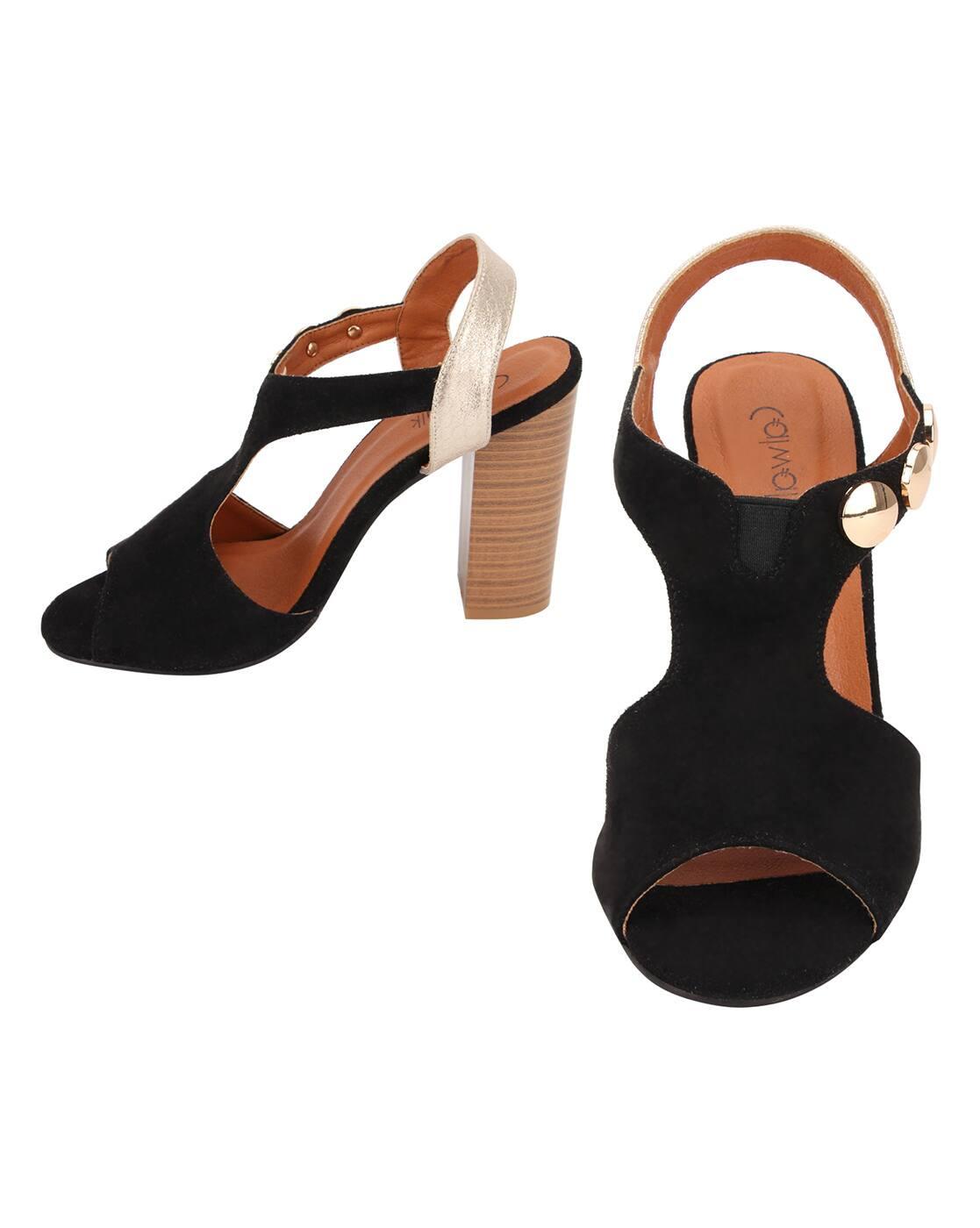 Embellished Chunky Heeled Sandals