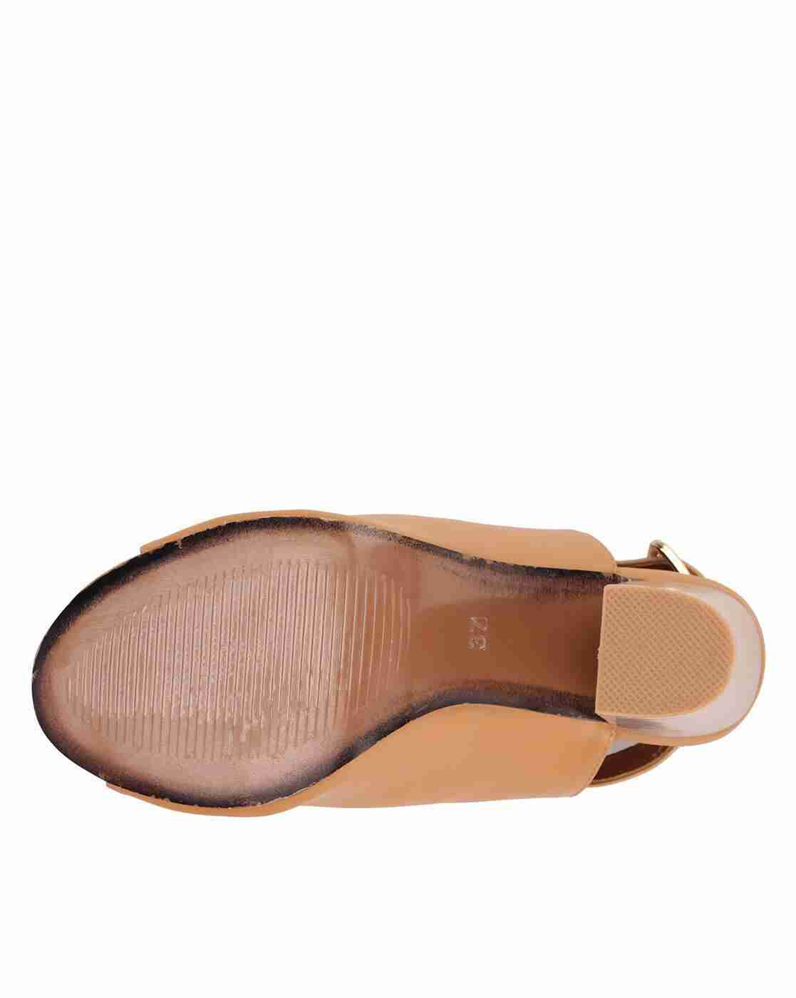 Chunky Heeled Peep-Toe Sandals