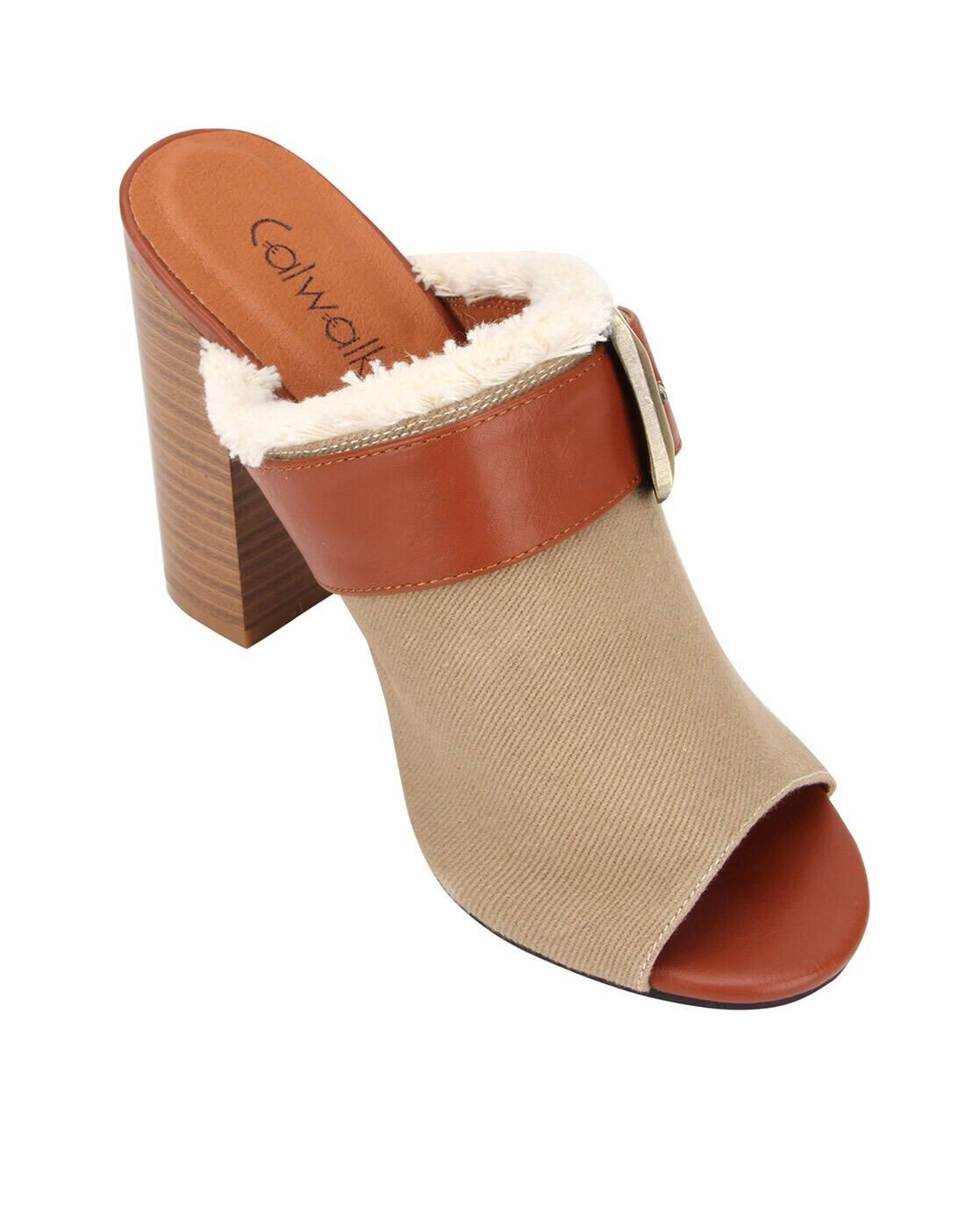 Open-Toe Chunky-Heeled Sandals