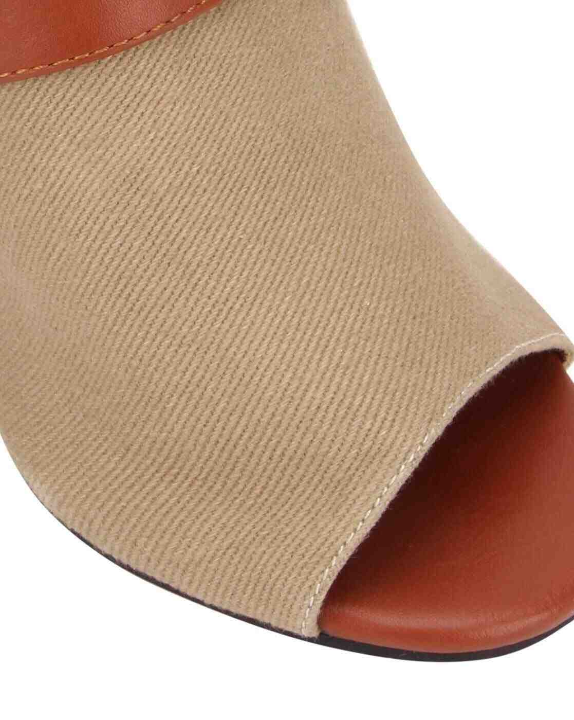Open-Toe Chunky-Heeled Sandals