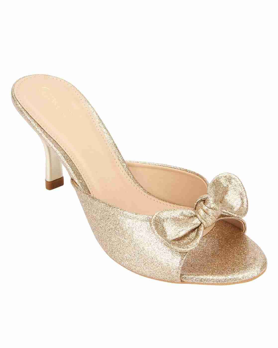 Shimmery Stilettos with Bow