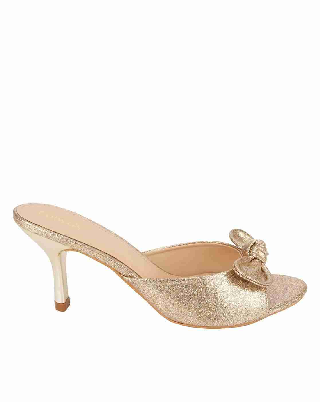 Shimmery Stilettos with Bow