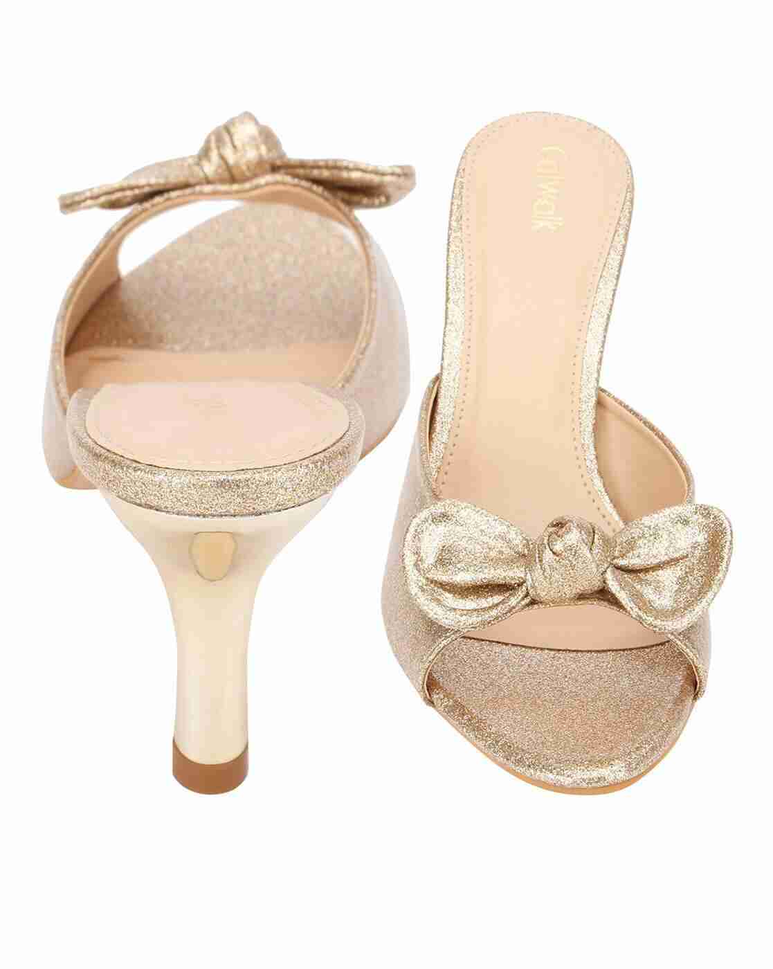 Shimmery Stilettos with Bow