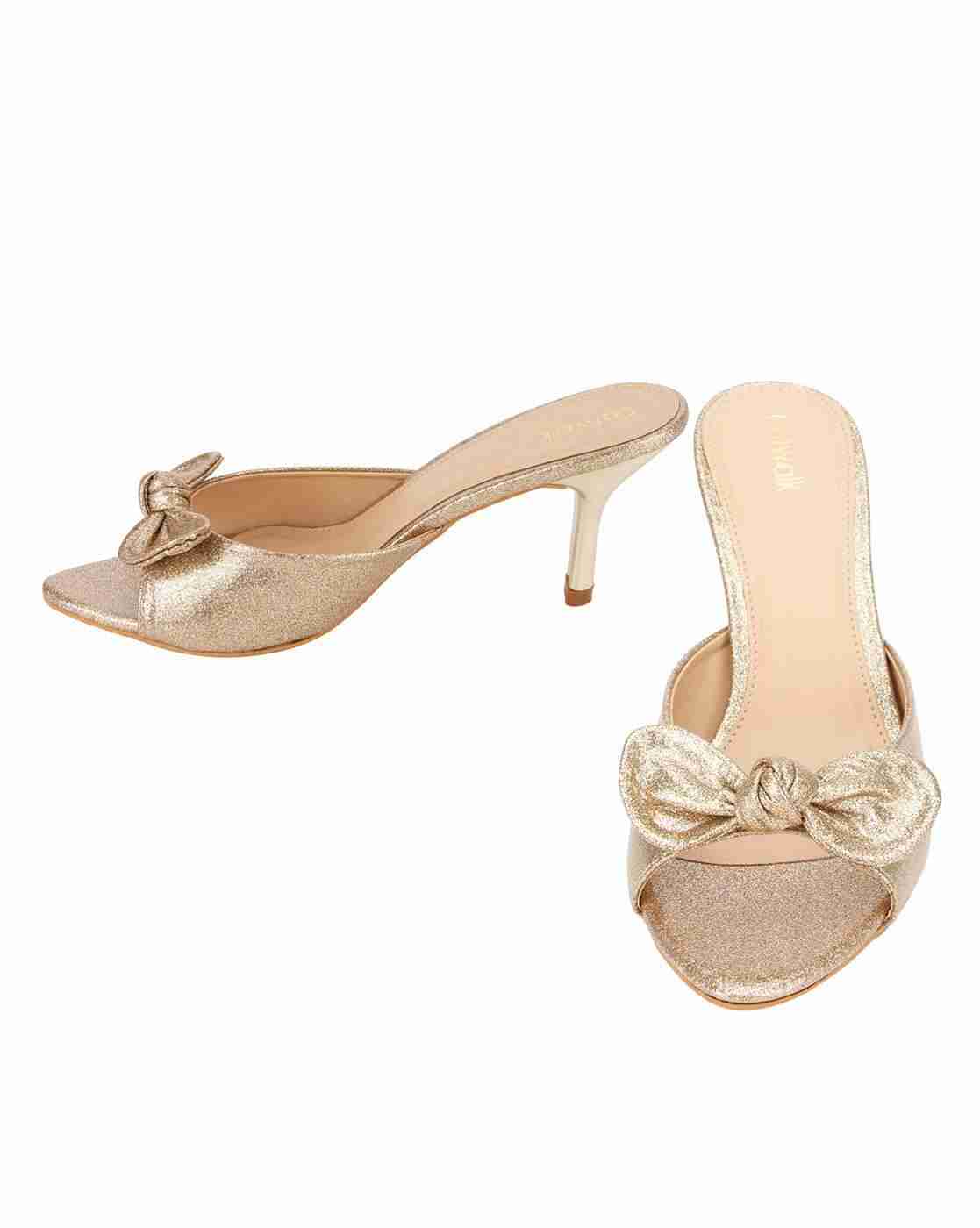 Shimmery Stilettos with Bow