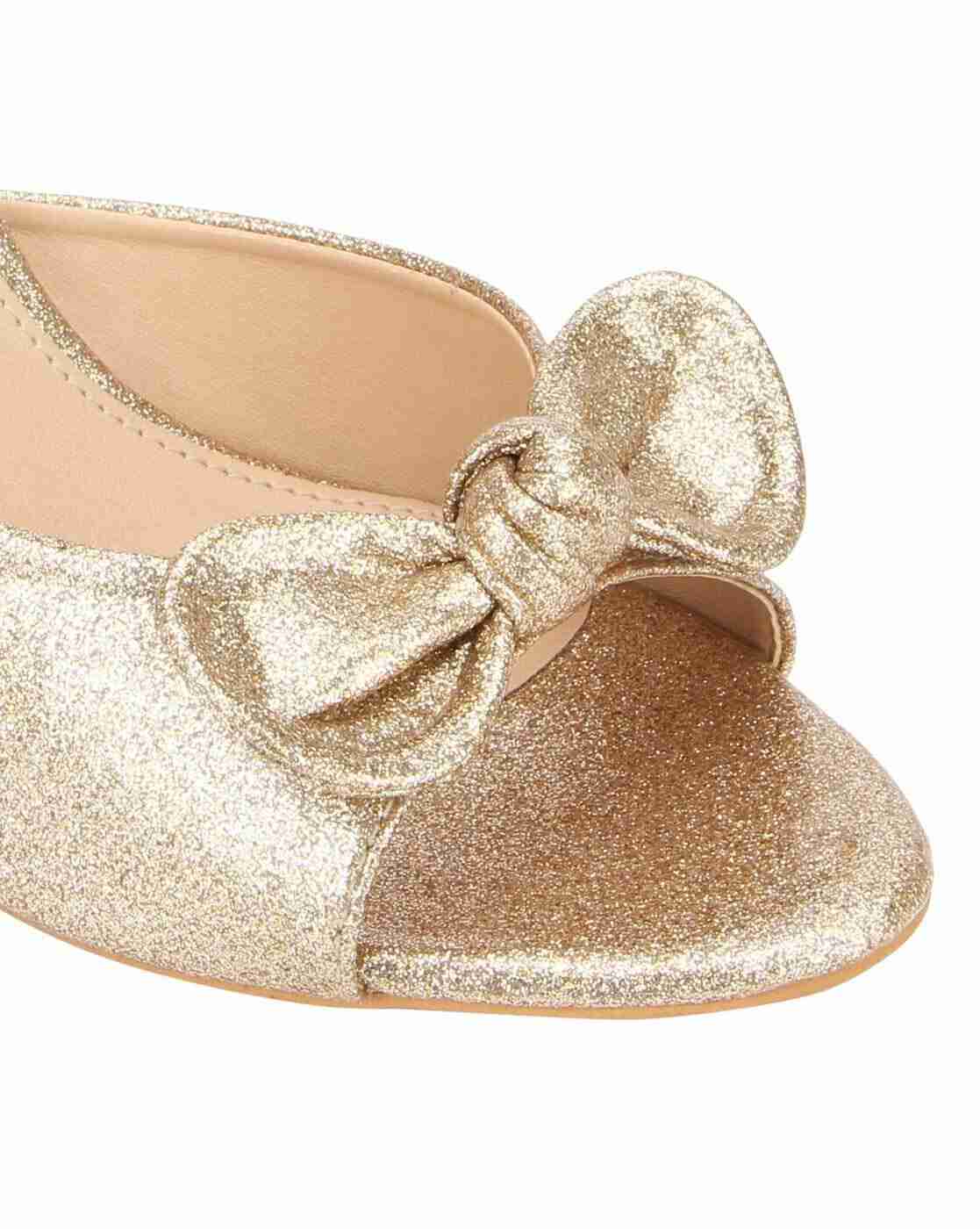 Shimmery Stilettos with Bow