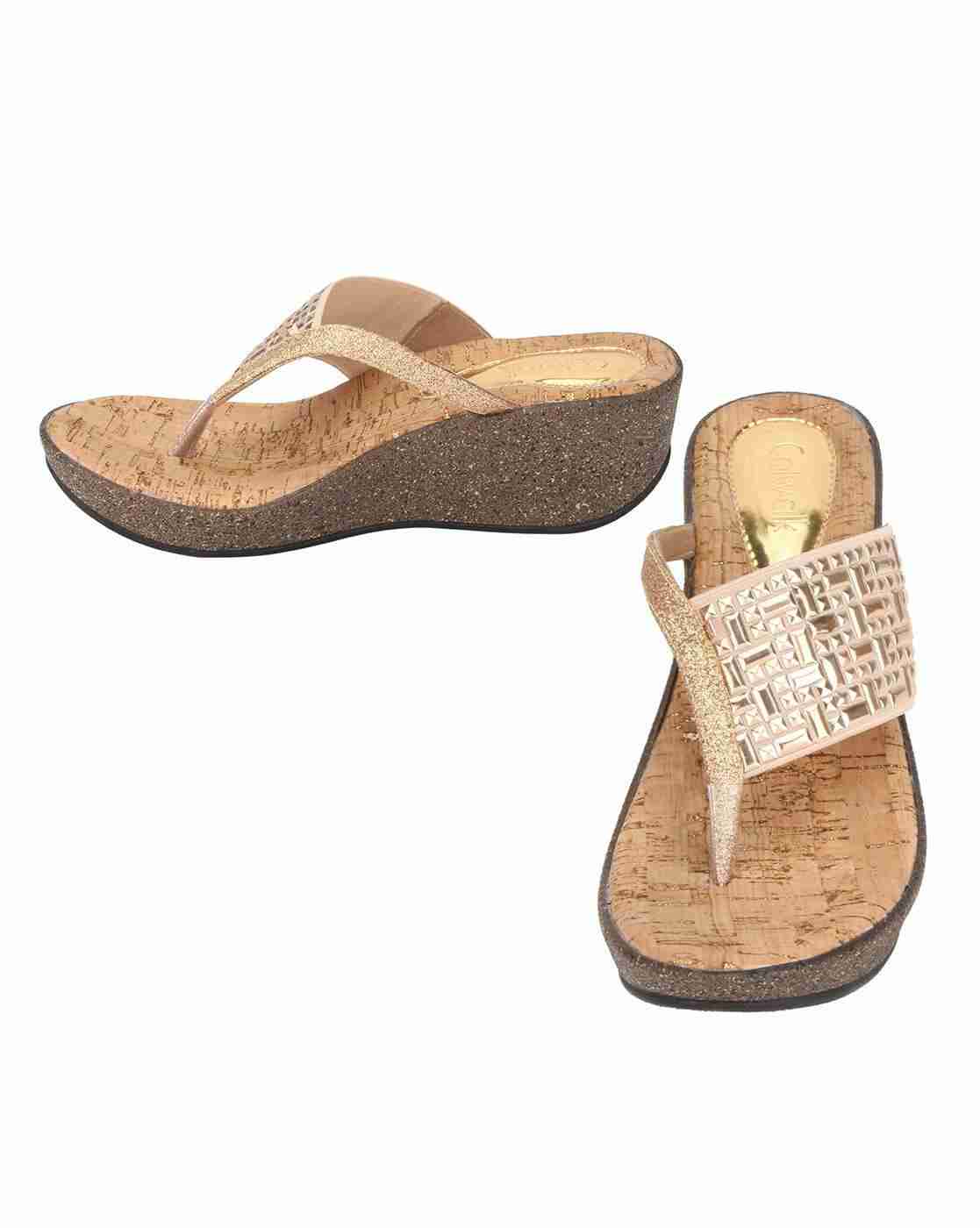 Embellished Wedge Sandals