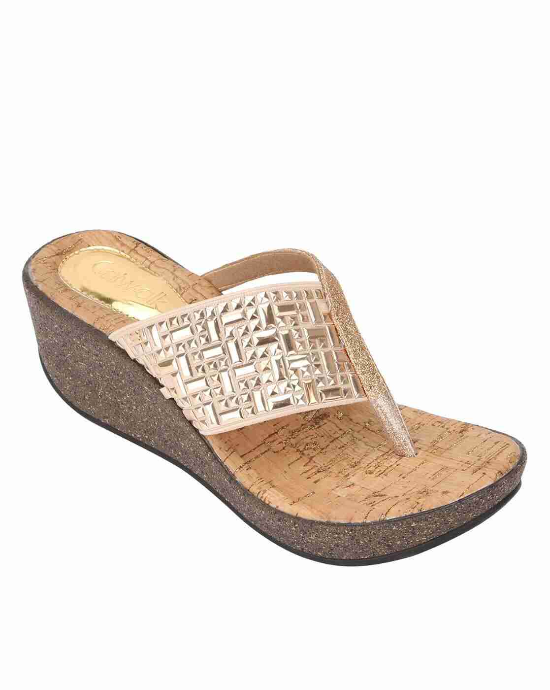 Embellished Wedge Sandals